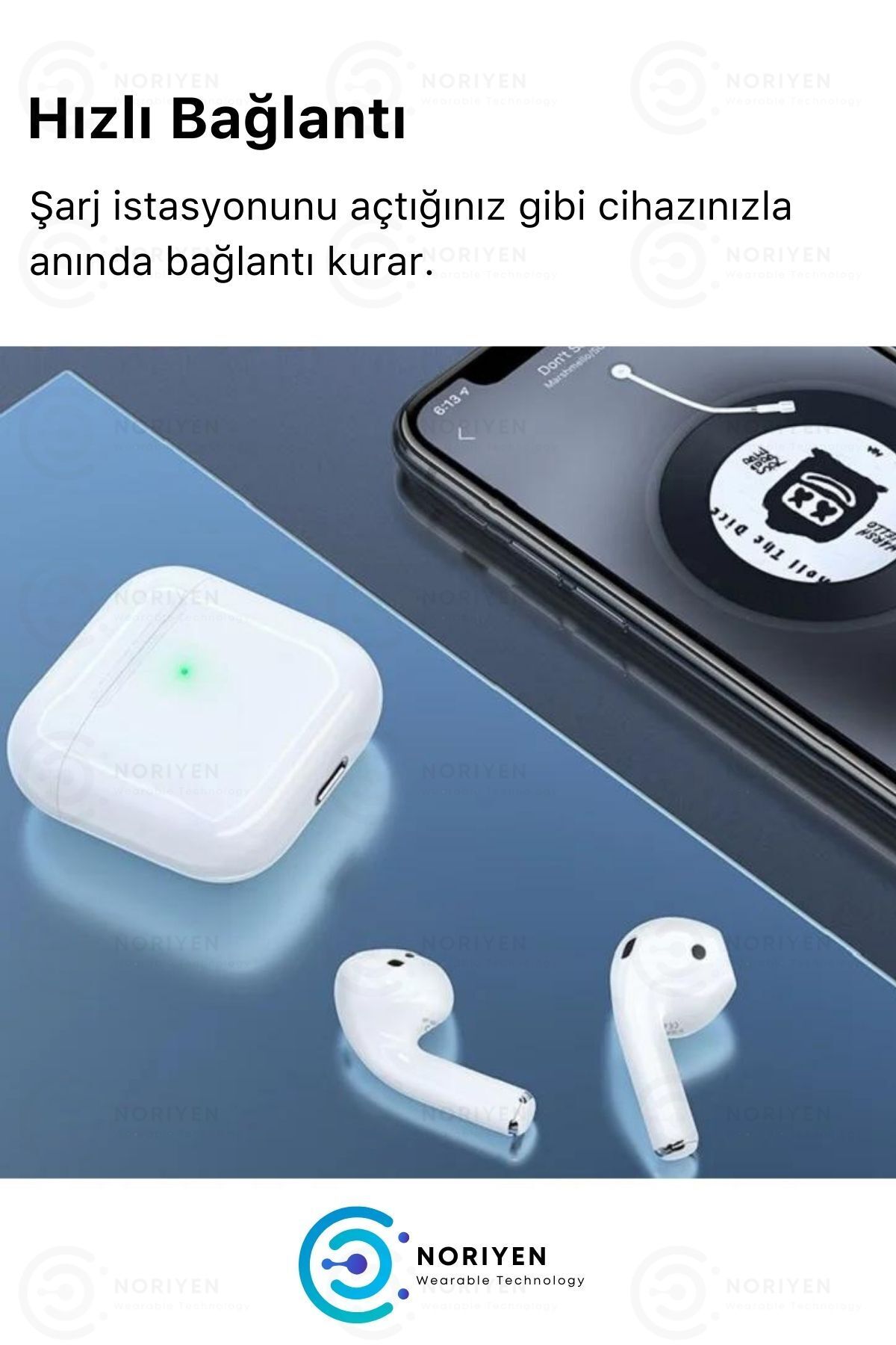 Premium Serisi White 2 Model IOS Android Uyumlu Aktif Gürültü Engelleme Kablosuz Bluetooth Kulaklık
