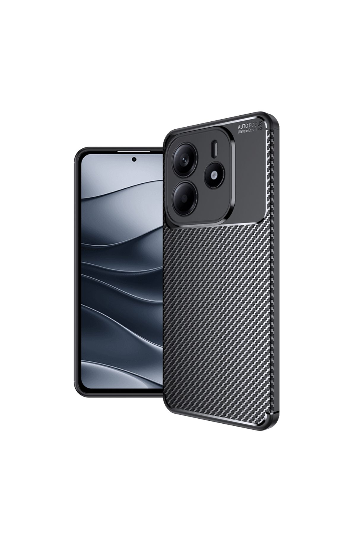 Pilanix Xiaomi Redmi Note 14 5G Kılıf Karbon Desenli Lux Negro Sİlikon