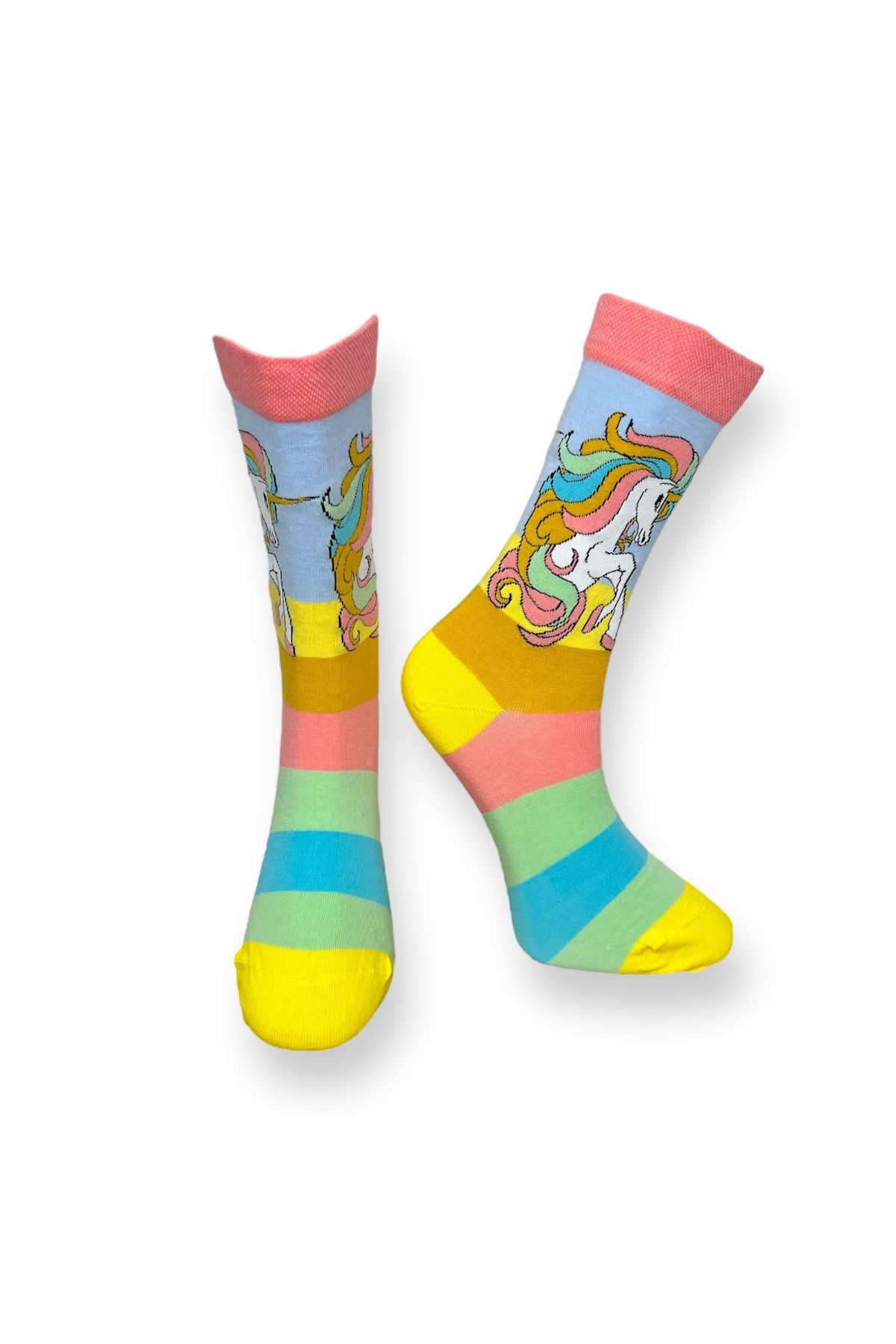 Mevo-3-Piece Unisex Flexible Moisturizing Cotton Colorful and Patterned Socks 2