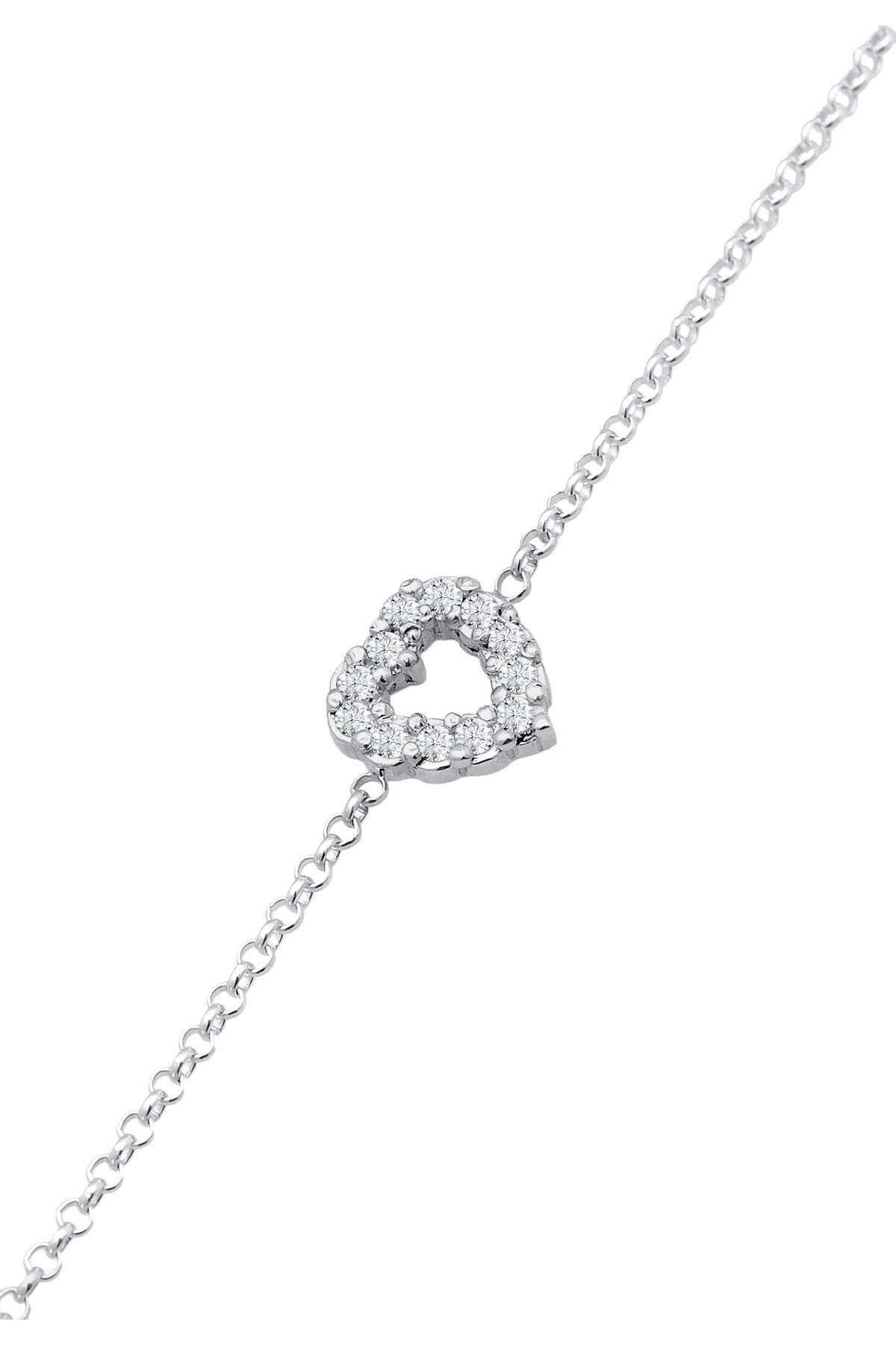 ELLI-Armband Damen Herz-Anhänger Basic mit Lab Grown Diamanten (1,8 ct) in 925 Sterling Silber 3