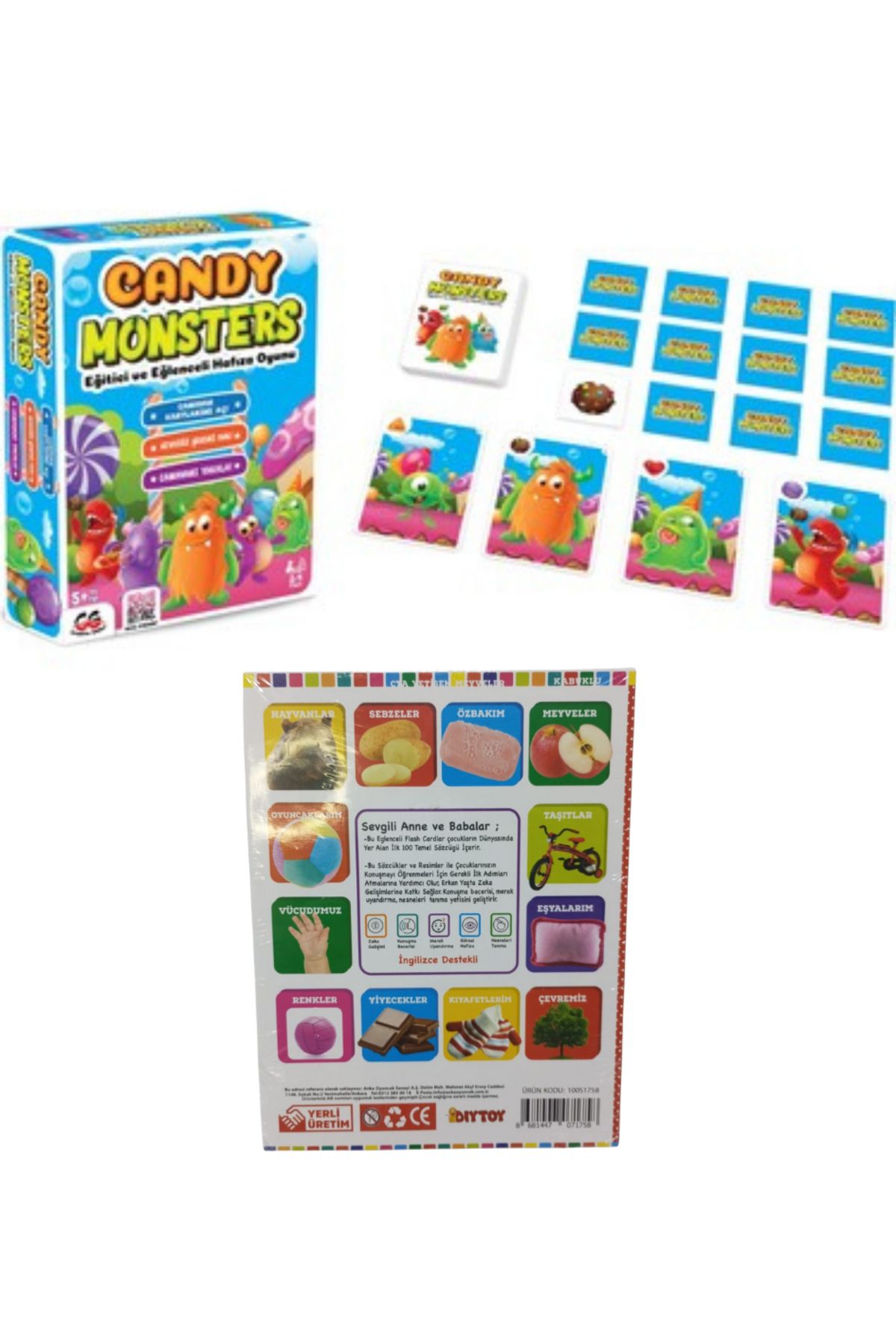 ADA Candy Monsters Eğitici Eğlenceli Hafıza Oyunu