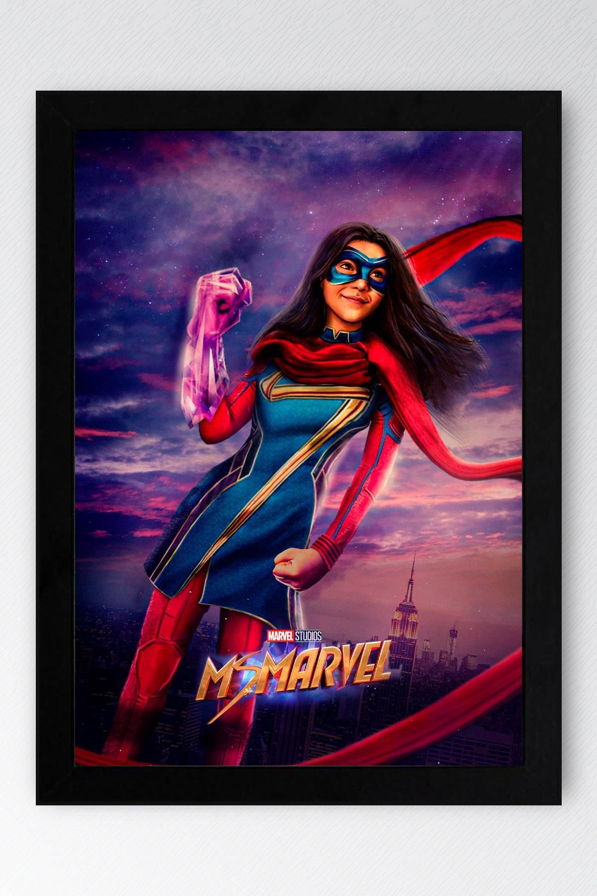 Saturn Ms Marvel Çerçeveli Tablo - Ms. Marvel Film Posteri Tablo