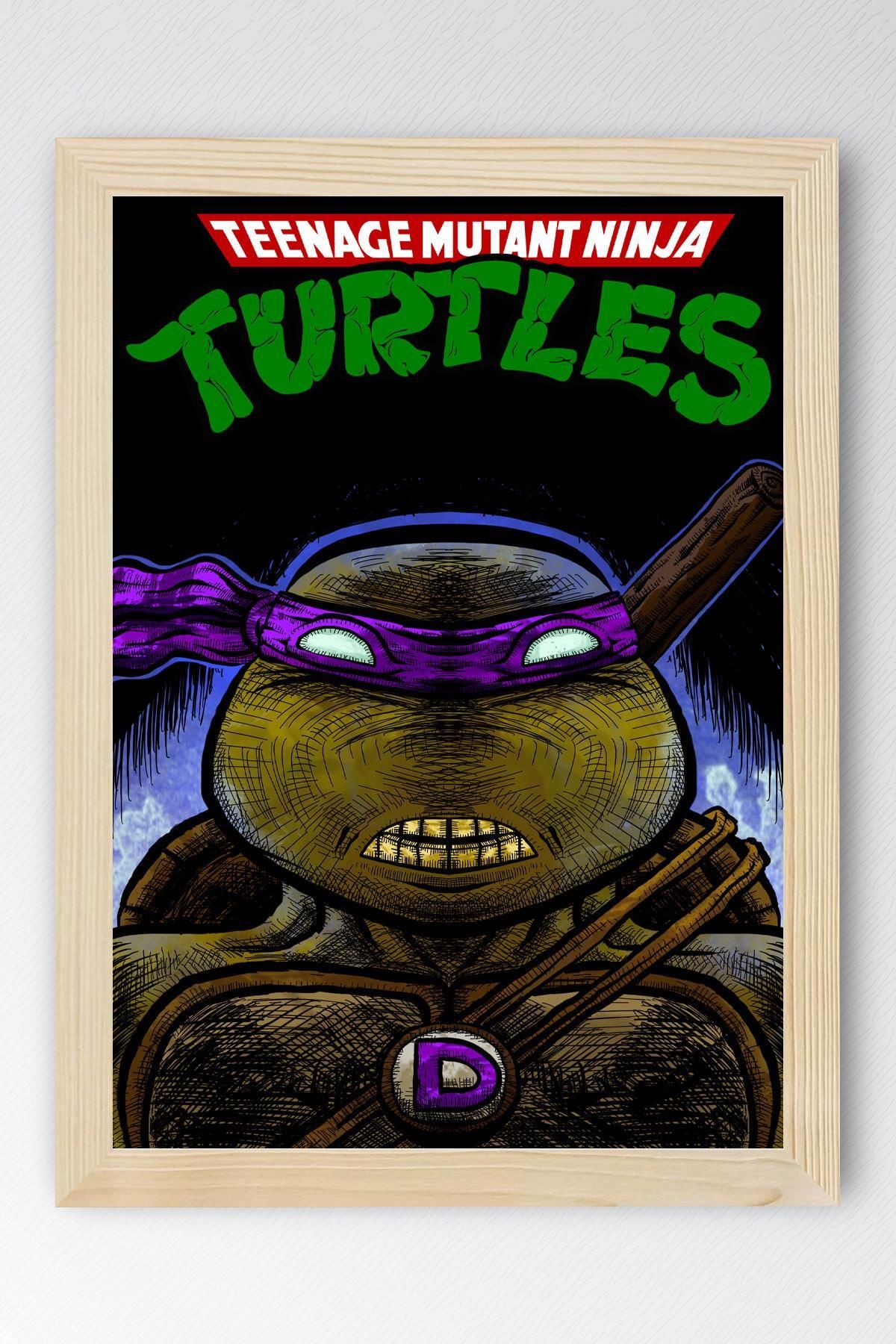 Saturn Ninja Kaplumbağalar Donatello Çerçeveli Tablo - Teenage Mutant Ninja Turtles Film Posteri Tablo