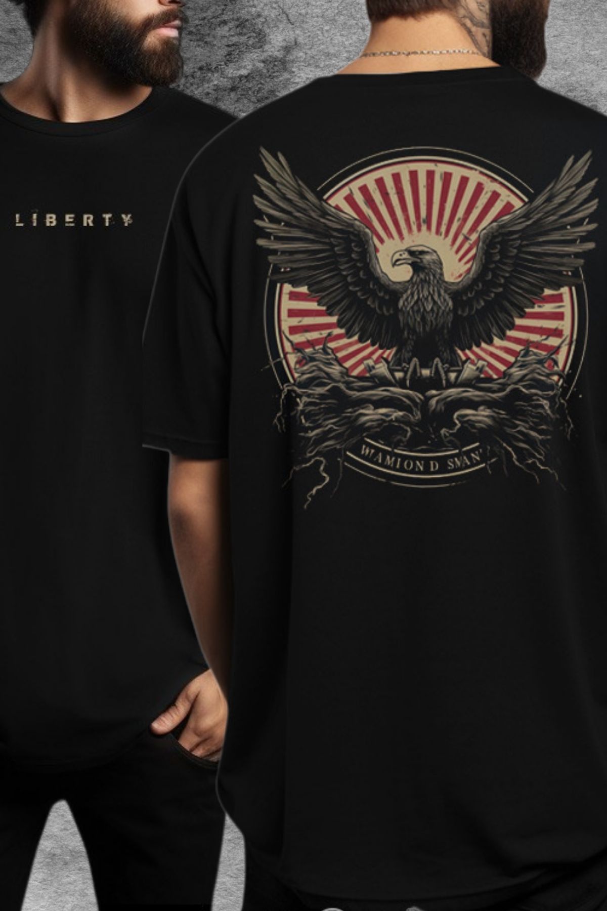 FECCY Pamuklu Liberty Baskılı Oversize T-shirt