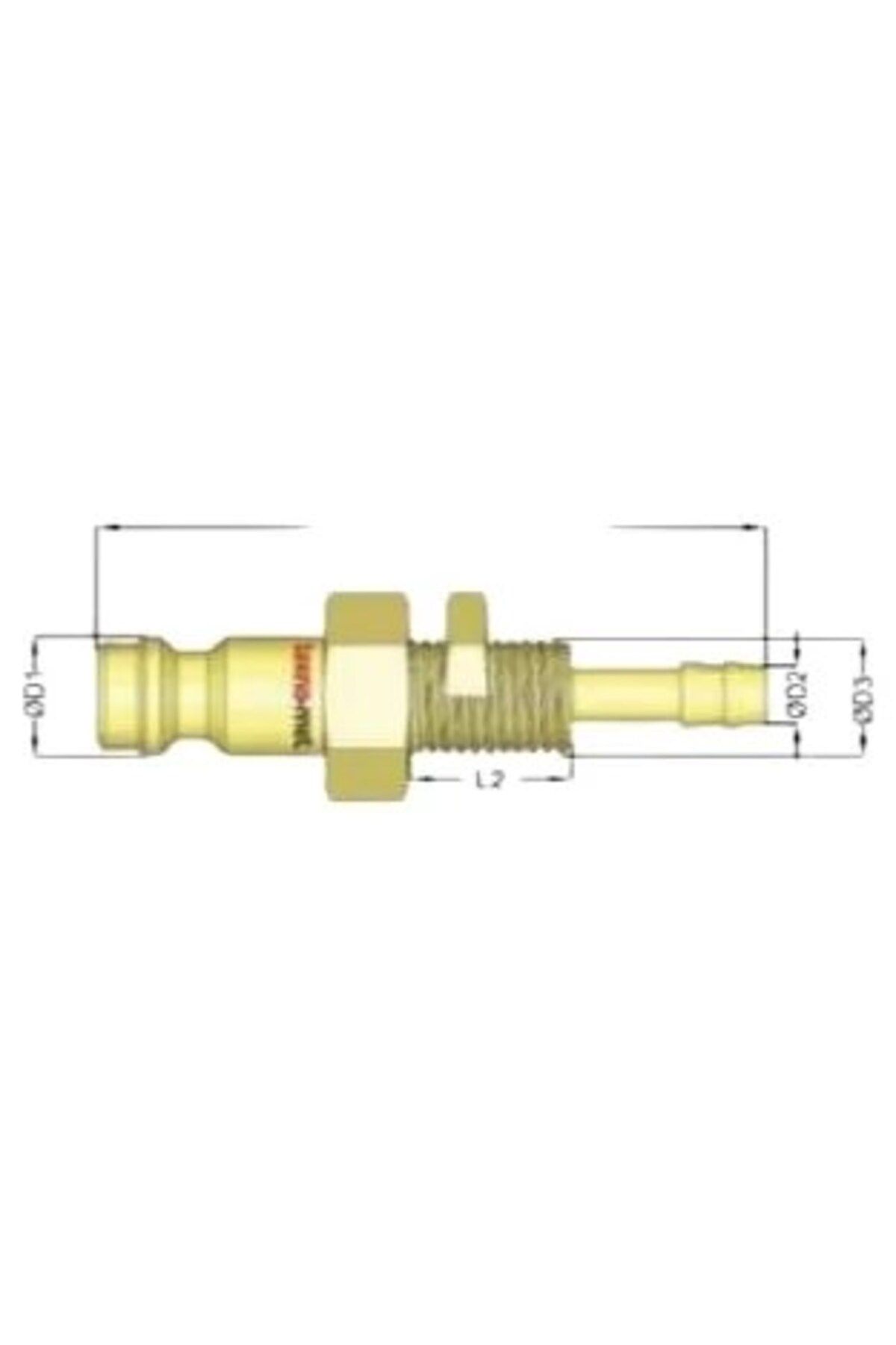feifei Pnömatik Sarı Stoper Otomatik Rekor Perde Geçişli Hortum Uç T26 - 8Mm (Lisinya)