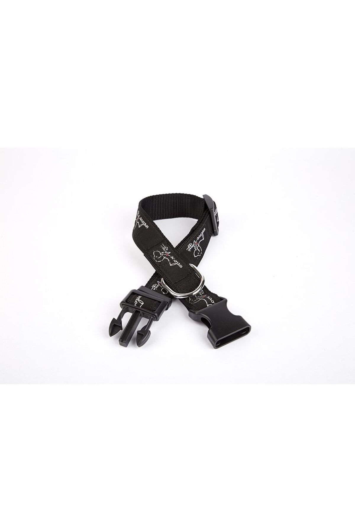 feifei Köpek Desenli Dokuma Köpek Boyun Tasması 3 Cm X 36-60 Cm