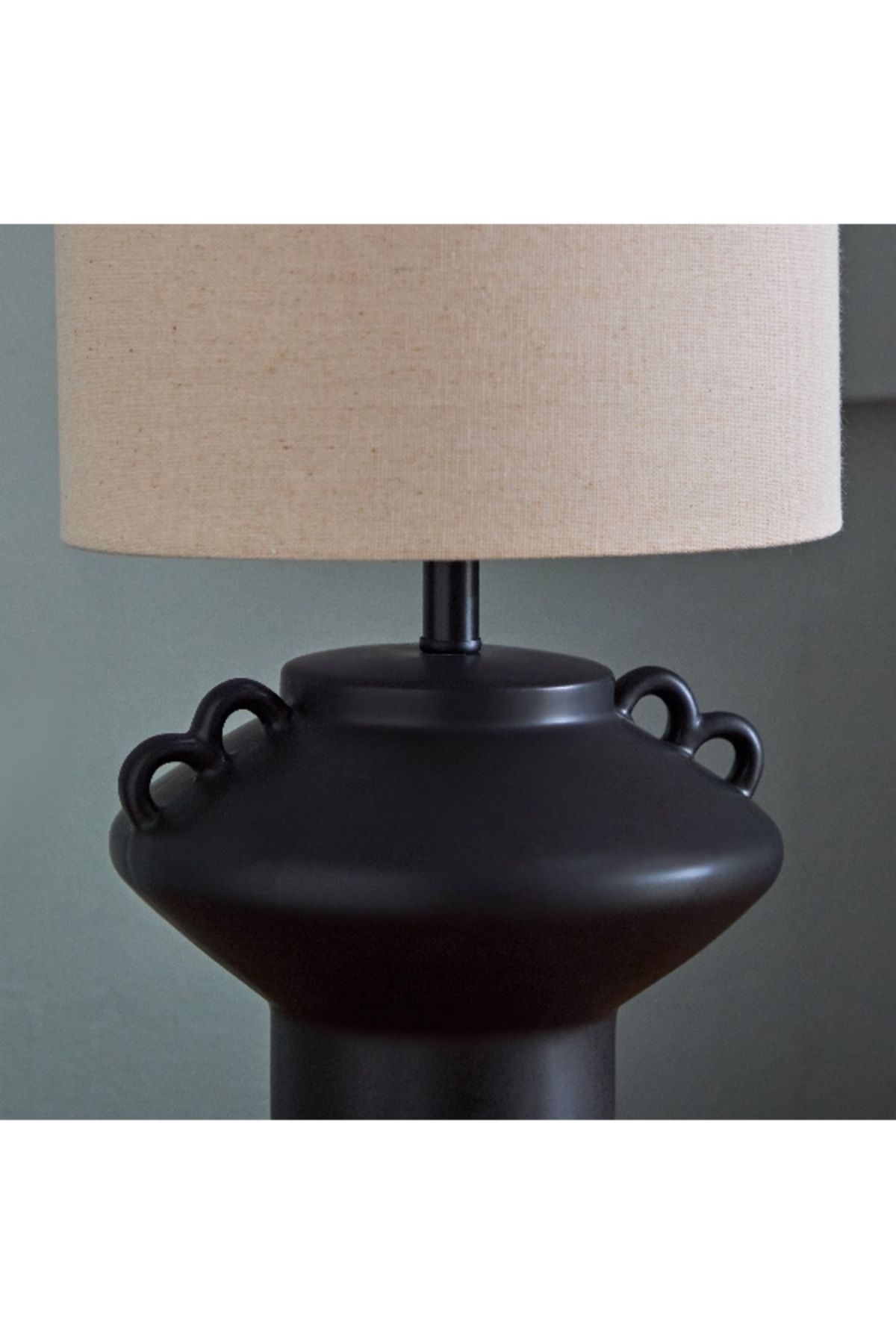 Home Box-Harper Table Lamp with Base and Linen Lampshade - 39.5 cm 3