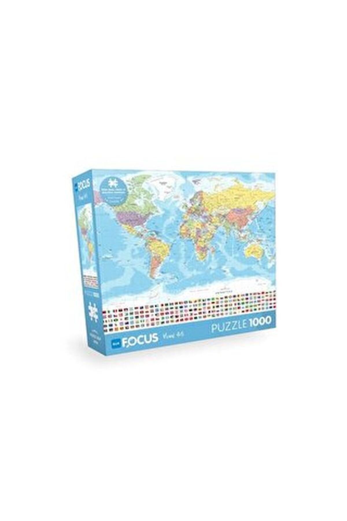 Blue Focus Yayınları Blue Focus 1000 Parça - World Map (dünya Haritası)