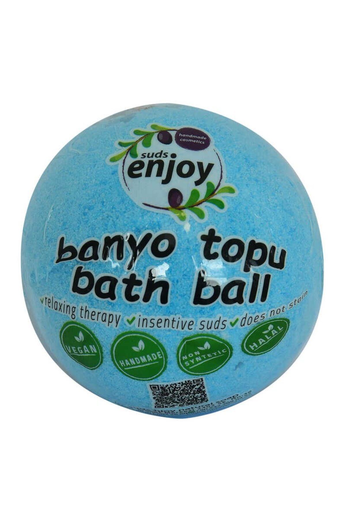 feifei Himalaya Tuzlu El Yapımı Banyo Küvet Topu Sabunu Mavi 90-120 Gr