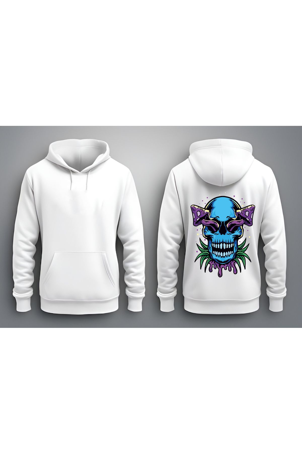 CDA BEYAZ MOR ZOMBI UNISEX SWEATSHIRT