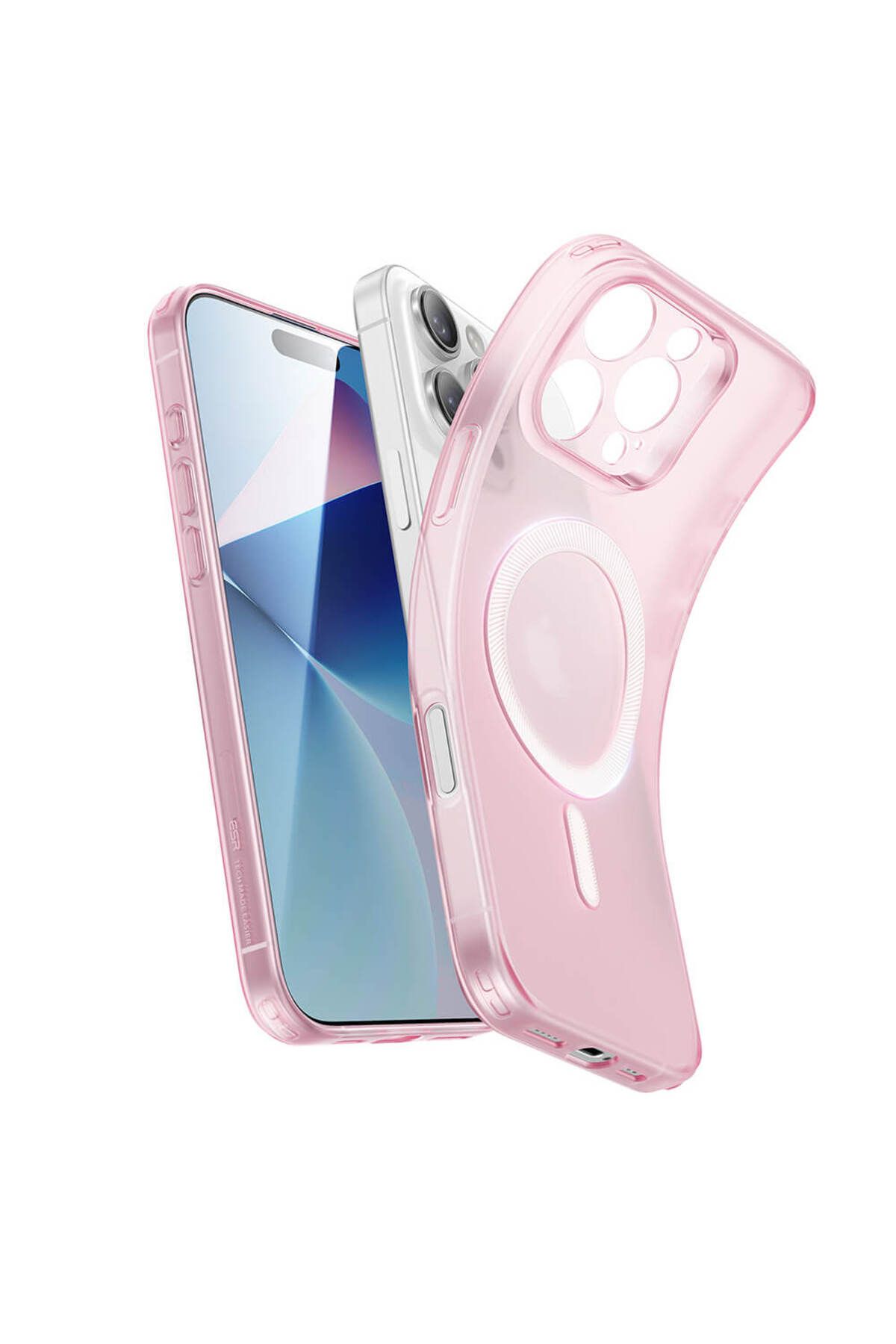 ESR iPhone 16 Pro Max Kılıf Uyumlu Zero Halolock Magsafe Silikon - Buzlu Pembe