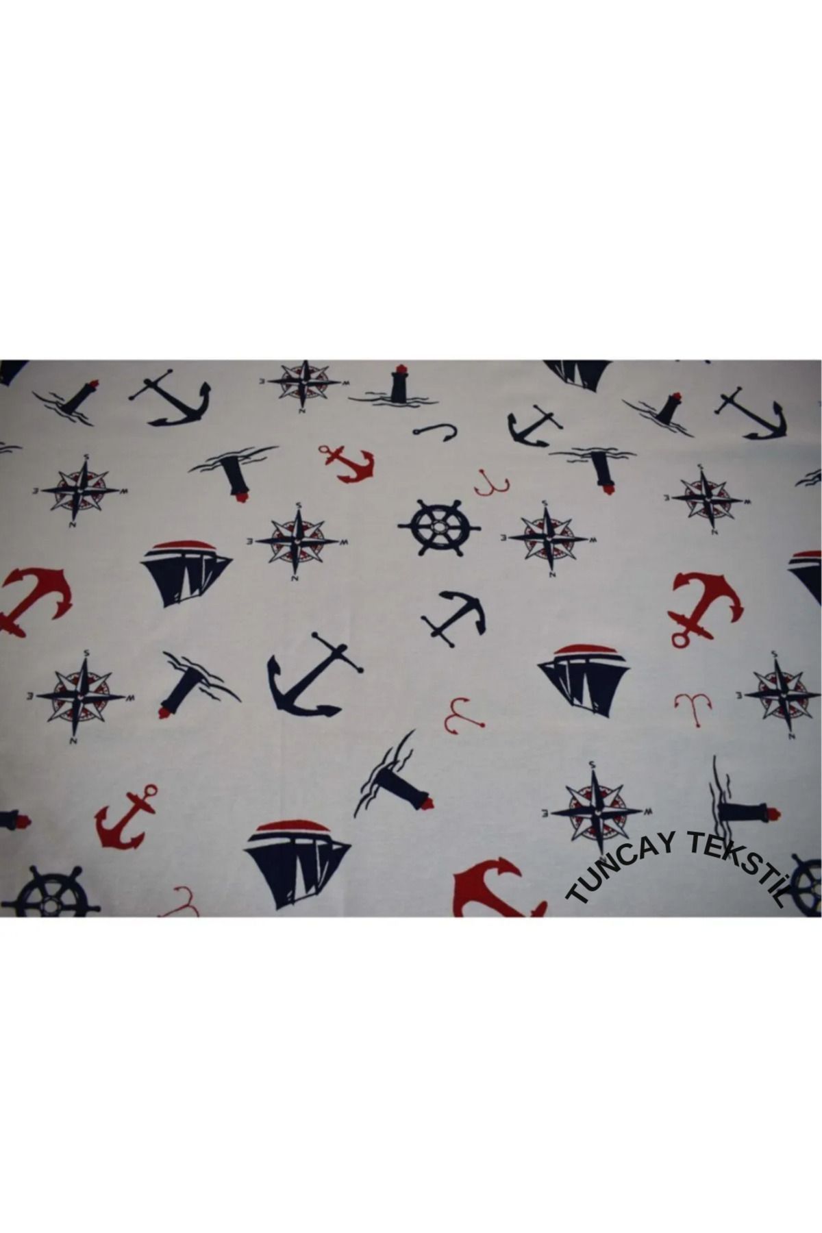 TUNCAY TEKSTİL-Anchor Sailor Patterned Tablecloth with Erasable Features 2