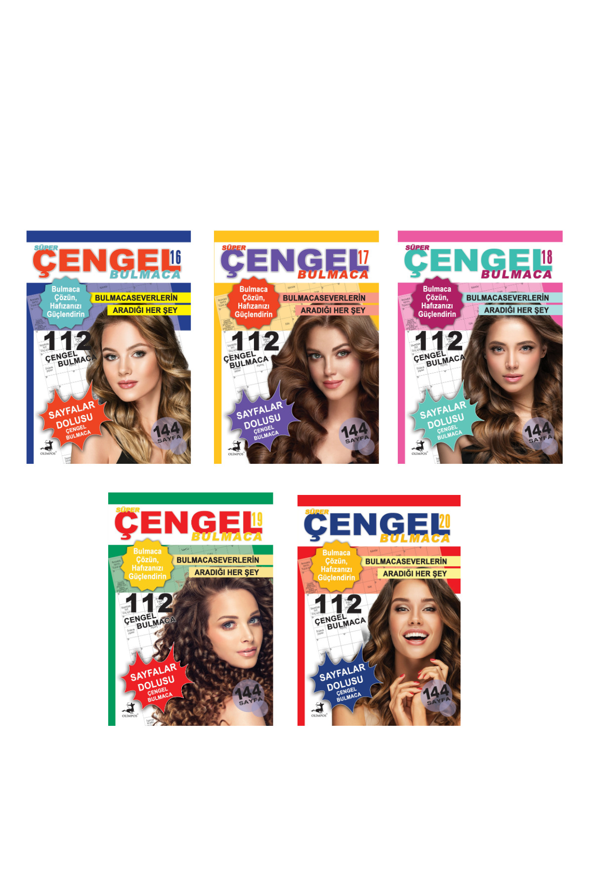 Olimpos Yayınları Süper Çengel Bulmaca 5 Kitap Set (16-17-18-19-20