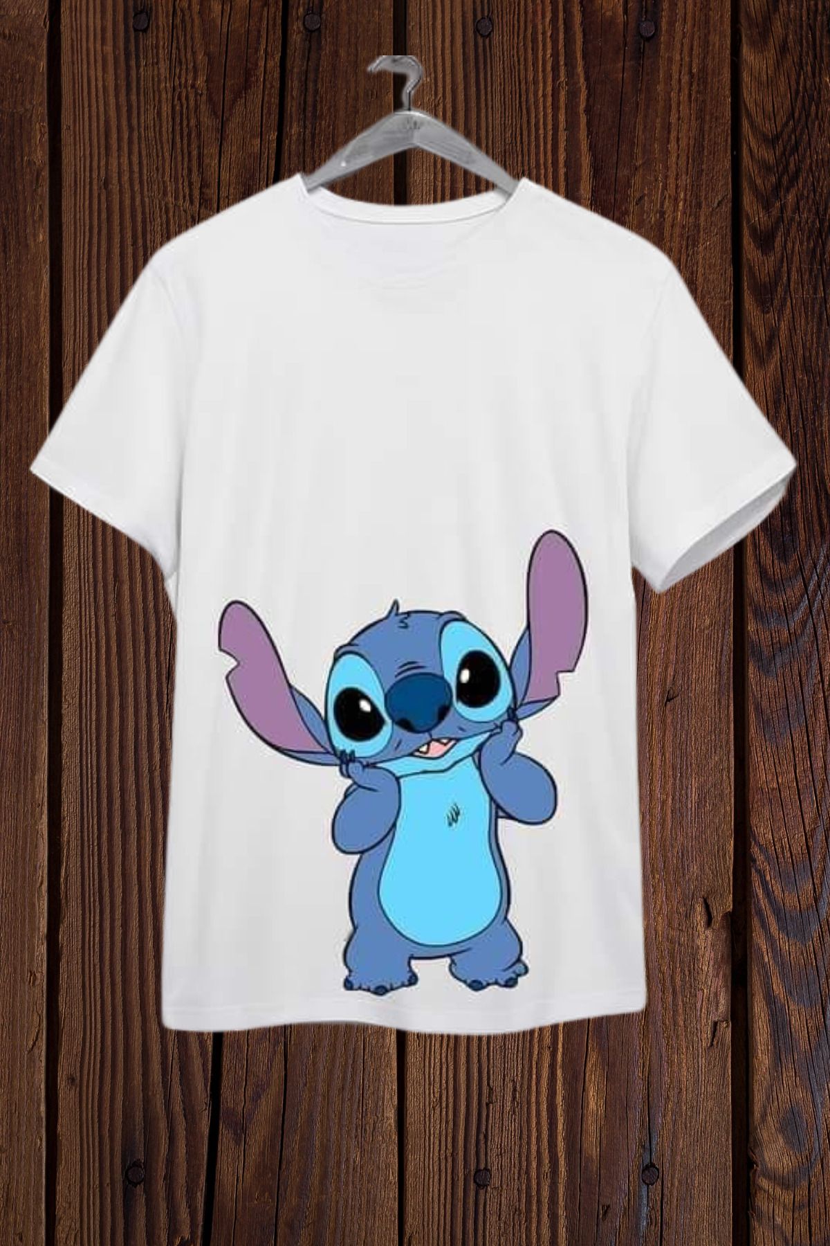 FECCY Pamuklu Stitch Baskılı Oversize T-shirt