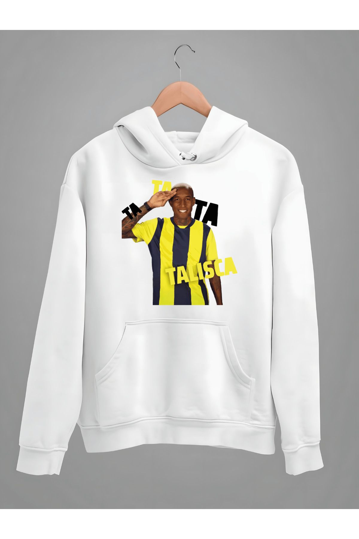 ESTİLİVO Talisca 3 Futbol Erkek Sweatshirt Unisex Regular Giyim Oversize Sweat Kapşonlu Hoodie