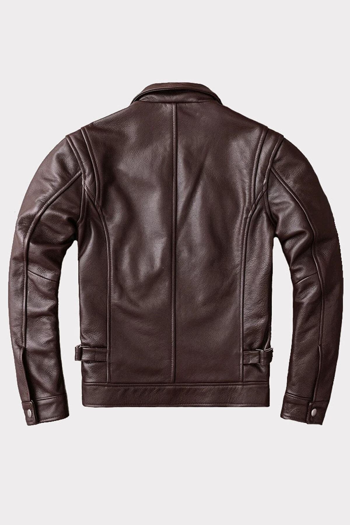 Defelli  Erkek Kahverengi 213 Hakiki Deri Mont - Görsel 3