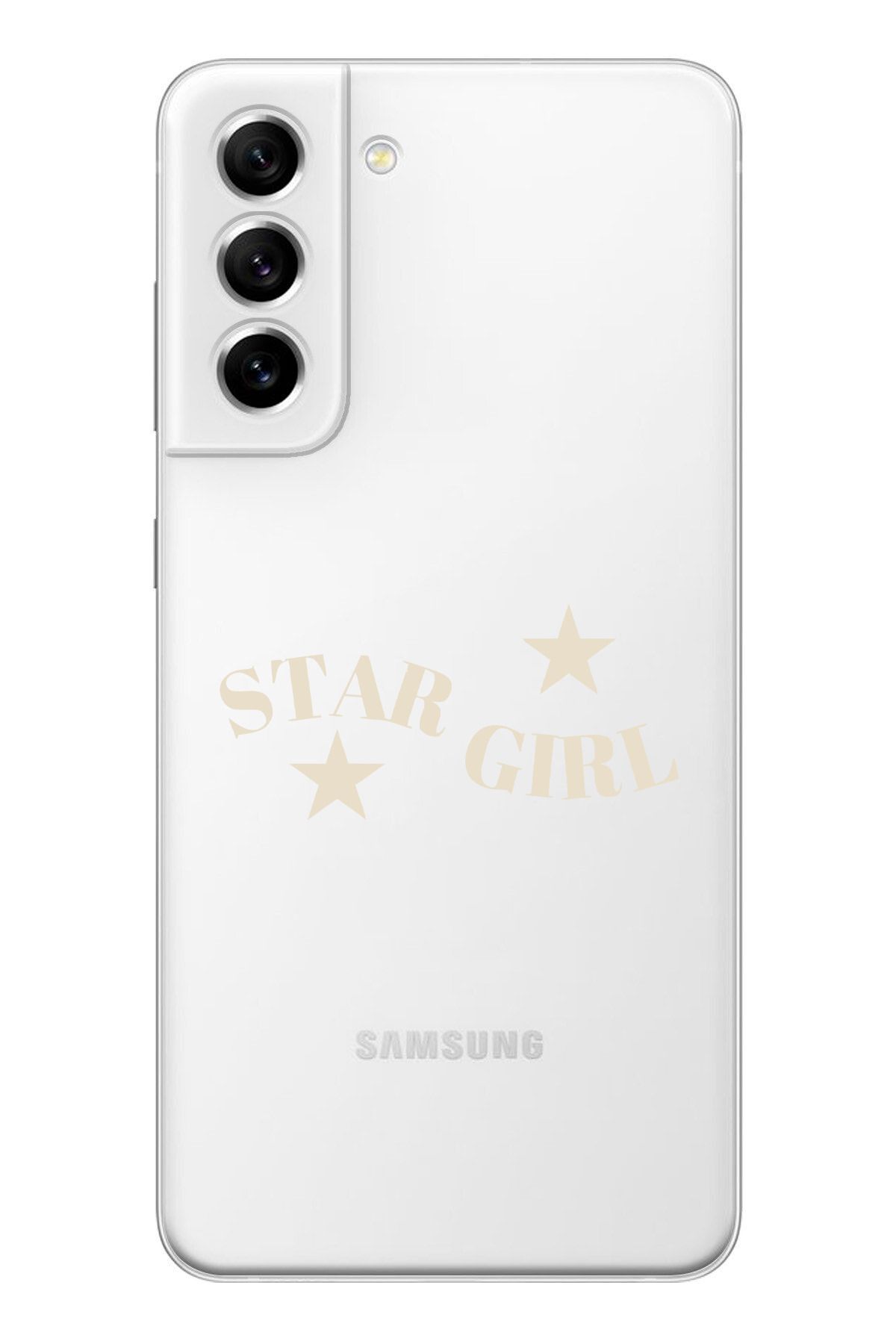 moonset Samsung Galaxy S22 Uyumlu Star Girl Tasarımlı Baskılı Şeffaf Telefon Kılıfı