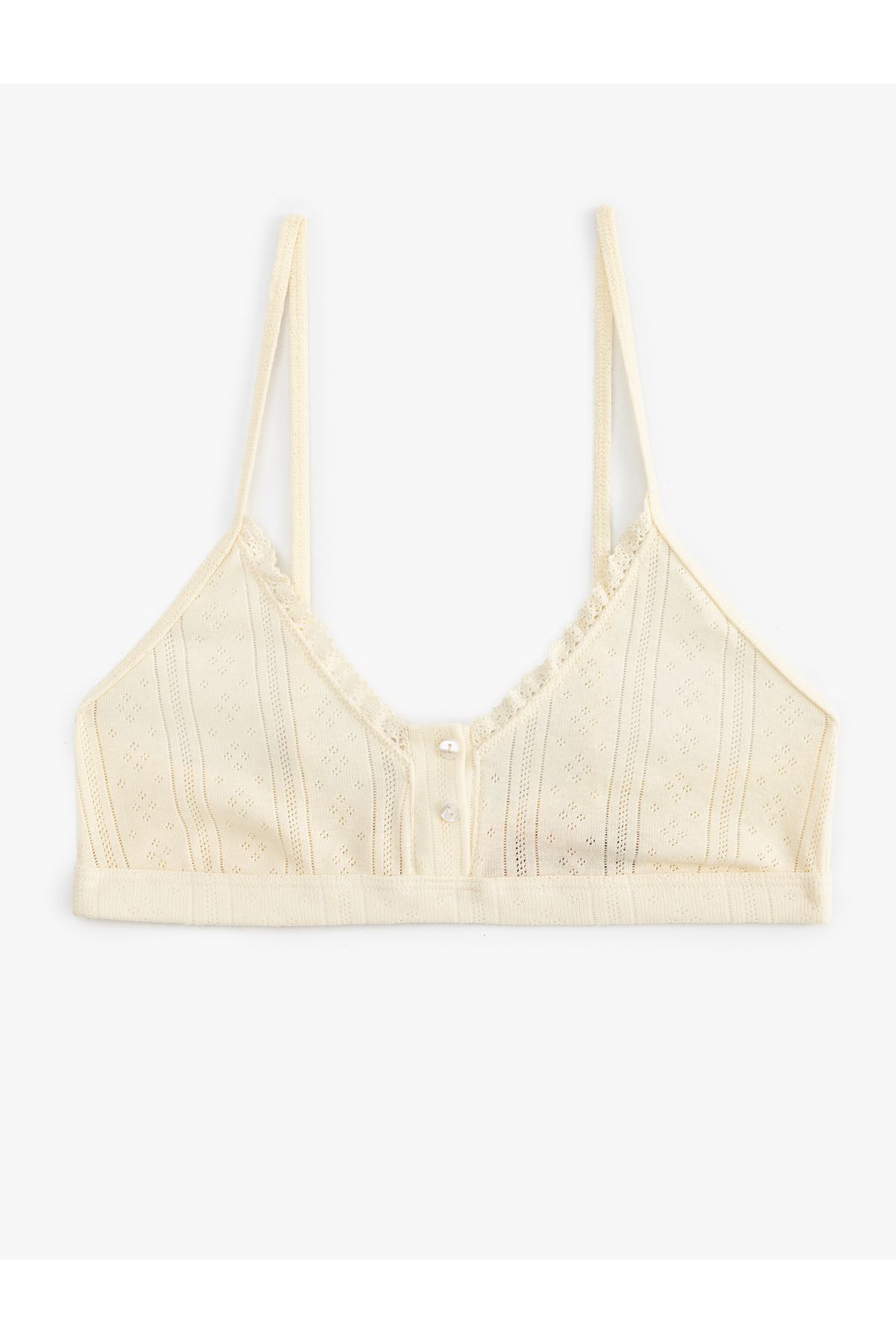 Koton Yeni Sezon Düğme Detaylı Pamuklu Bralet Sütyen