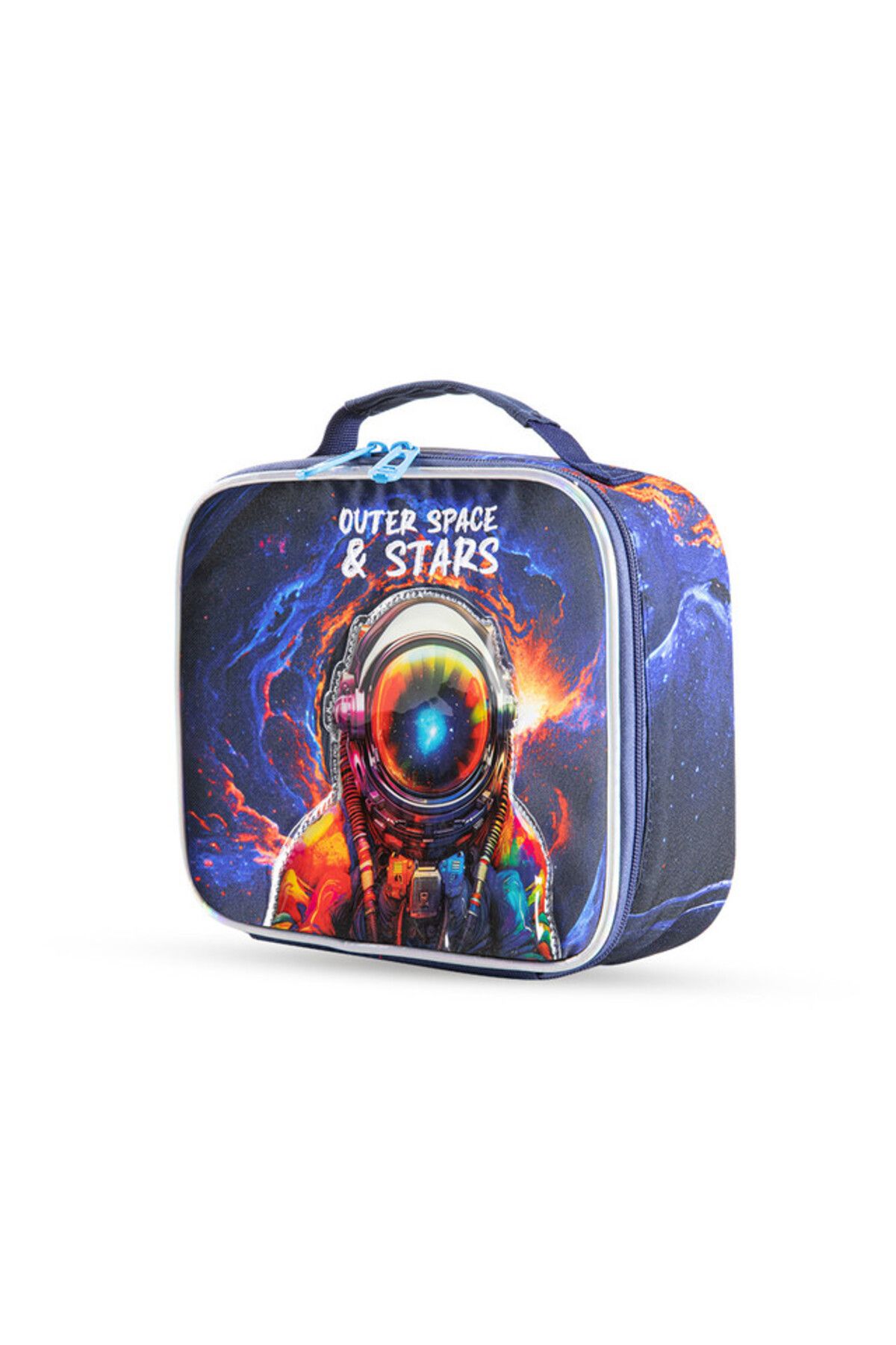 Eazy Kids-18Inch Set of 4 School & Lunch Bag wt Bento Lunch Box & Pencil Case - Outer Space Blue 6