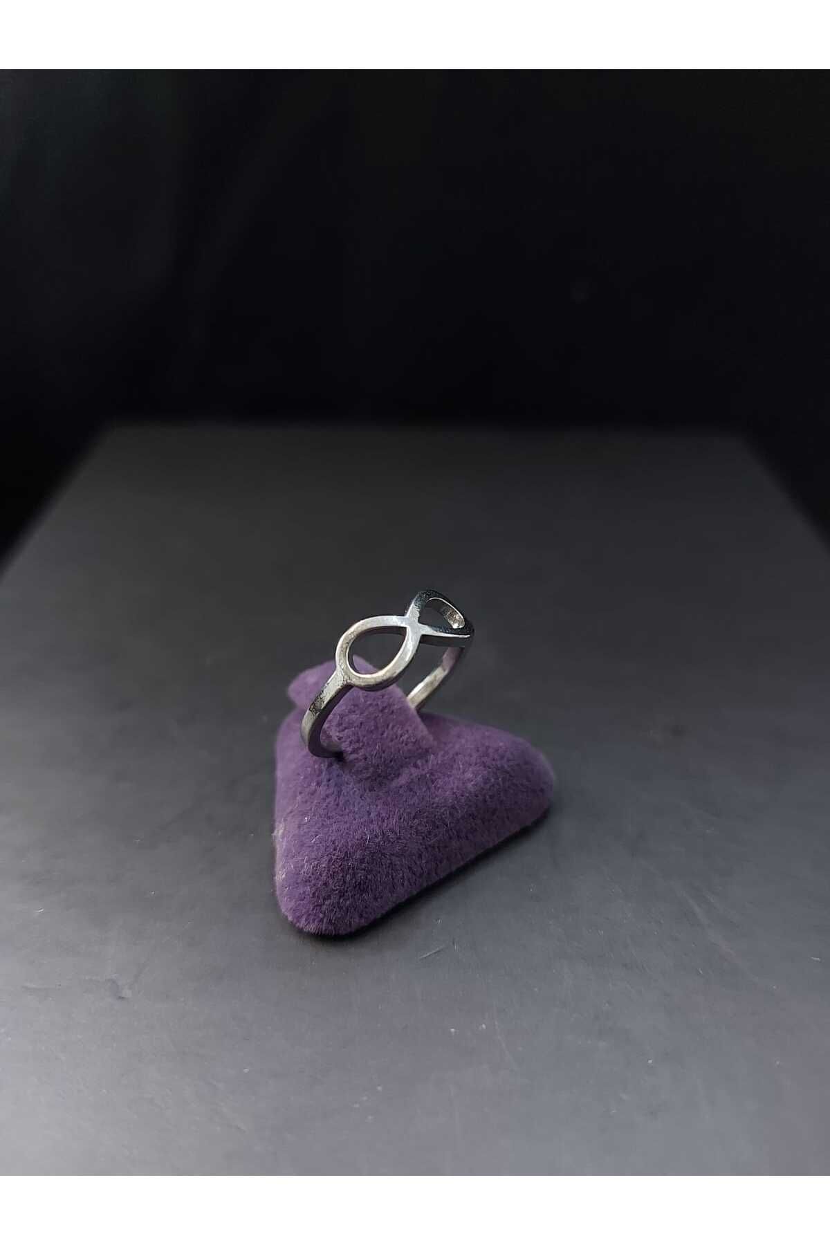 sarıyer silver-Infinity Sign Symbol Design Love Theme Stone Free Steel Adjustable Toe and Hand Finger Joint Ring 7