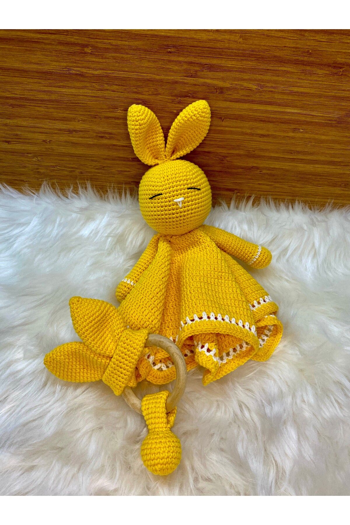 Handmade Amigurumi uyku arkadaşı tavşan 2 li set