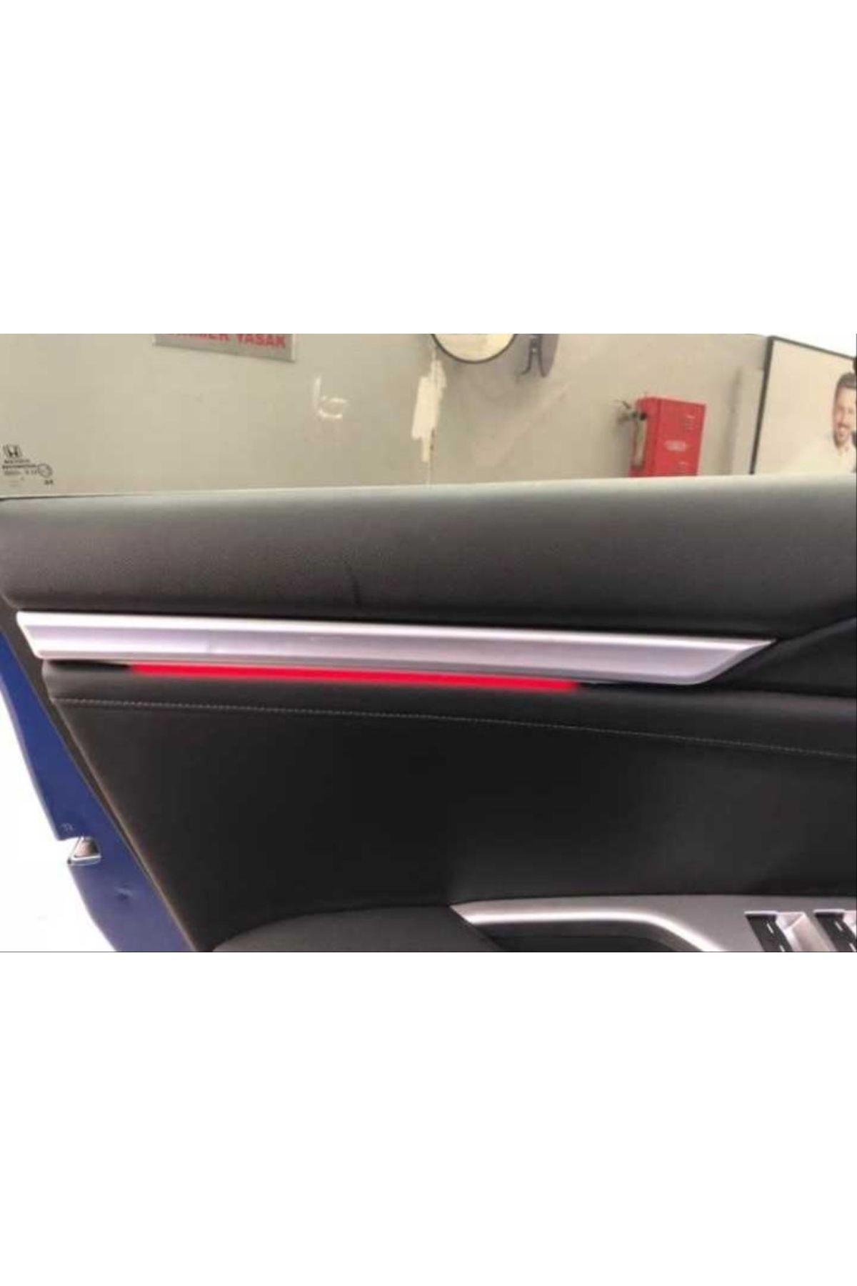 cng tuning CIVIC FC5-FK7 2016-2020 IÇIN UYUMLU ISIKLI IC KAPI CITASI 4 PARCA KIRMIZI
