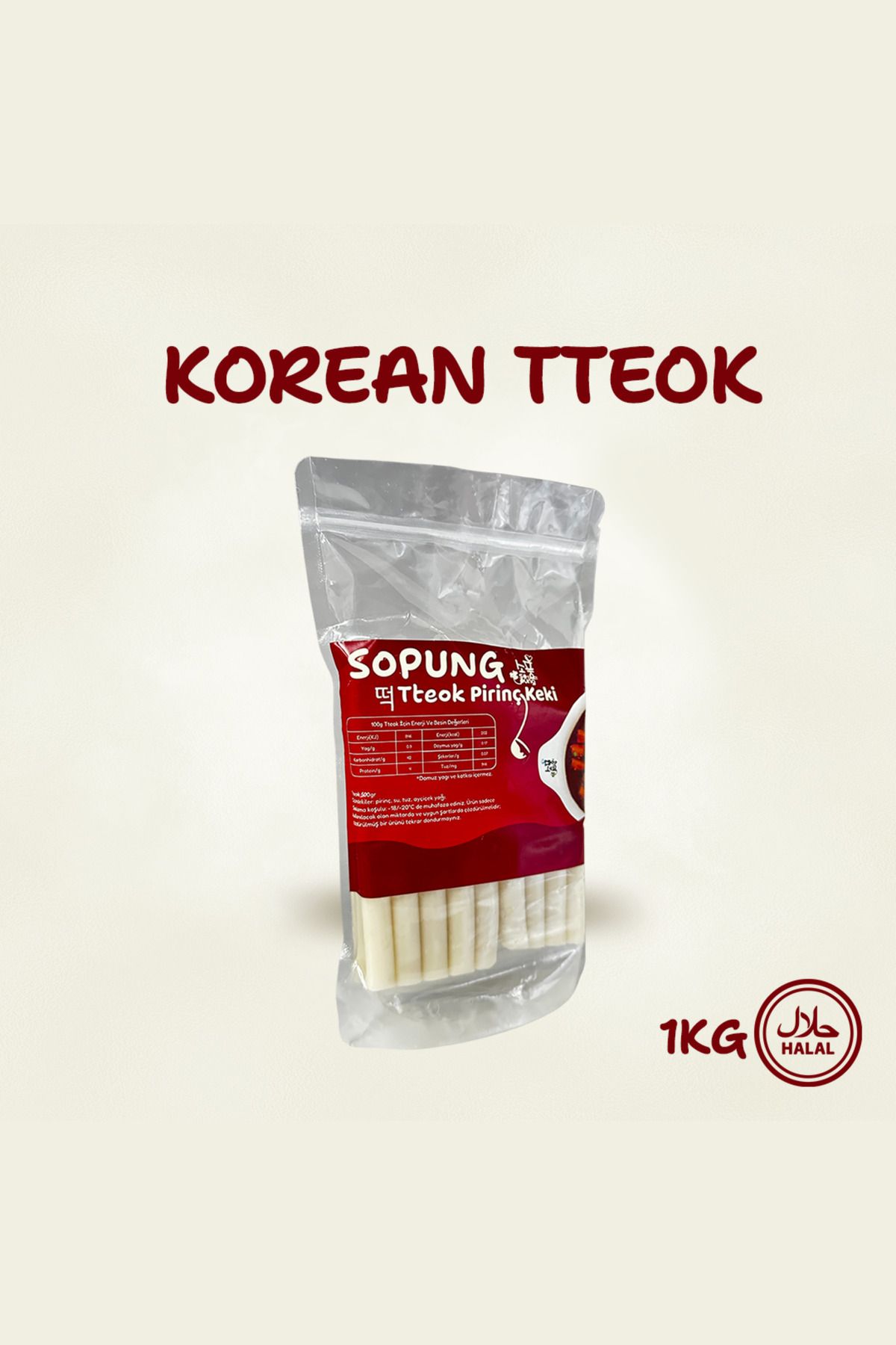 Sopung Kore Market Tteokbokki 1 Kg - Kore Prinç Keki