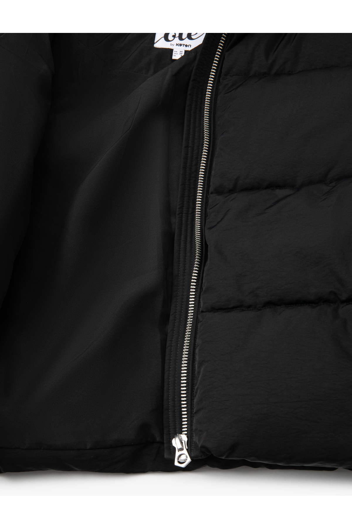 Koton  Kısa Şişme Mont Kapüşonlu Fermuarlı Cepli Rahat Kalıp - Görsel 7