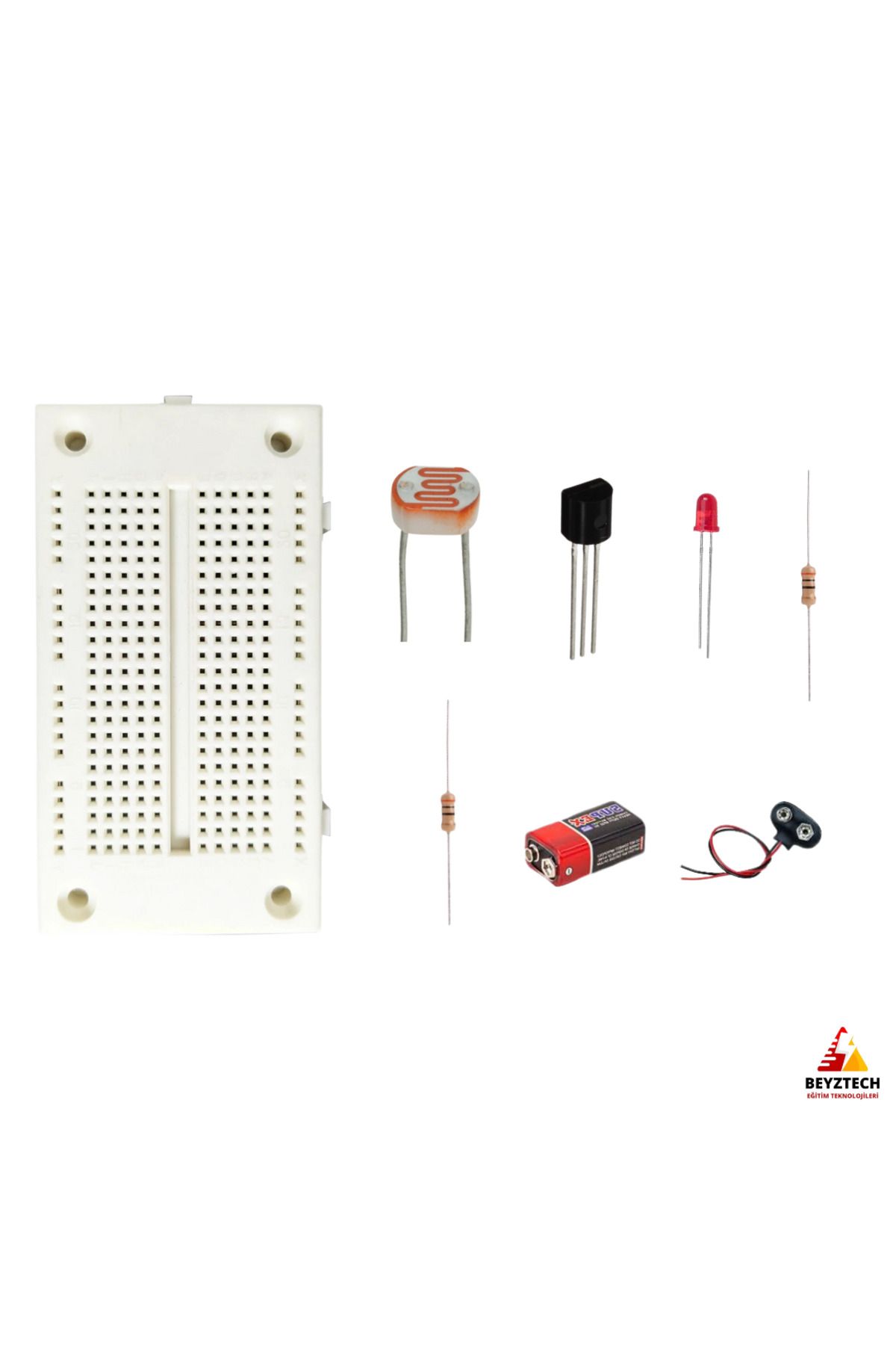 Fapatech Fotodirenç ve Transistör ile Otomatik Gece Lambası Elektronik Devre Eğitim Seti / E-Pdf İçerikli