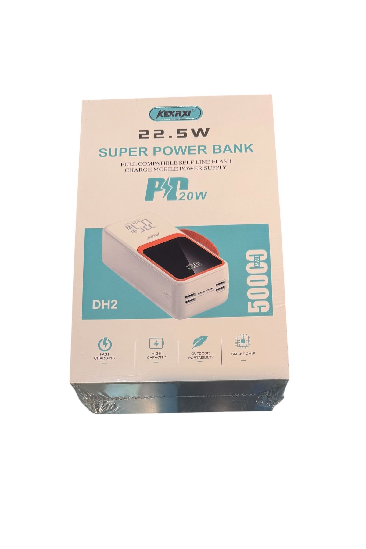 AkbStore Kexrxi 22.5W Hızlı Şarj Powerbank – 50000mAh Ultra Yüksek Kapasiteli Taşınabilir Şarj Cihazı