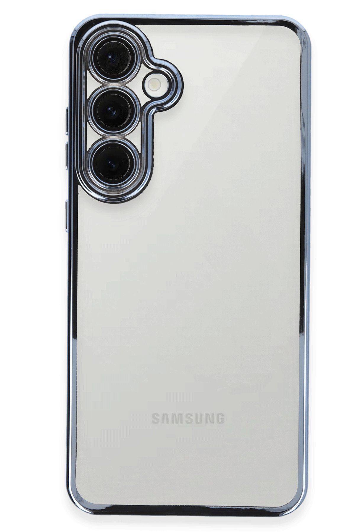 Leybaks Samsung Galaxy S23 Plus Uyumlu Lens Korumalı Kenarlar Renkli Şeffaf Kılıf