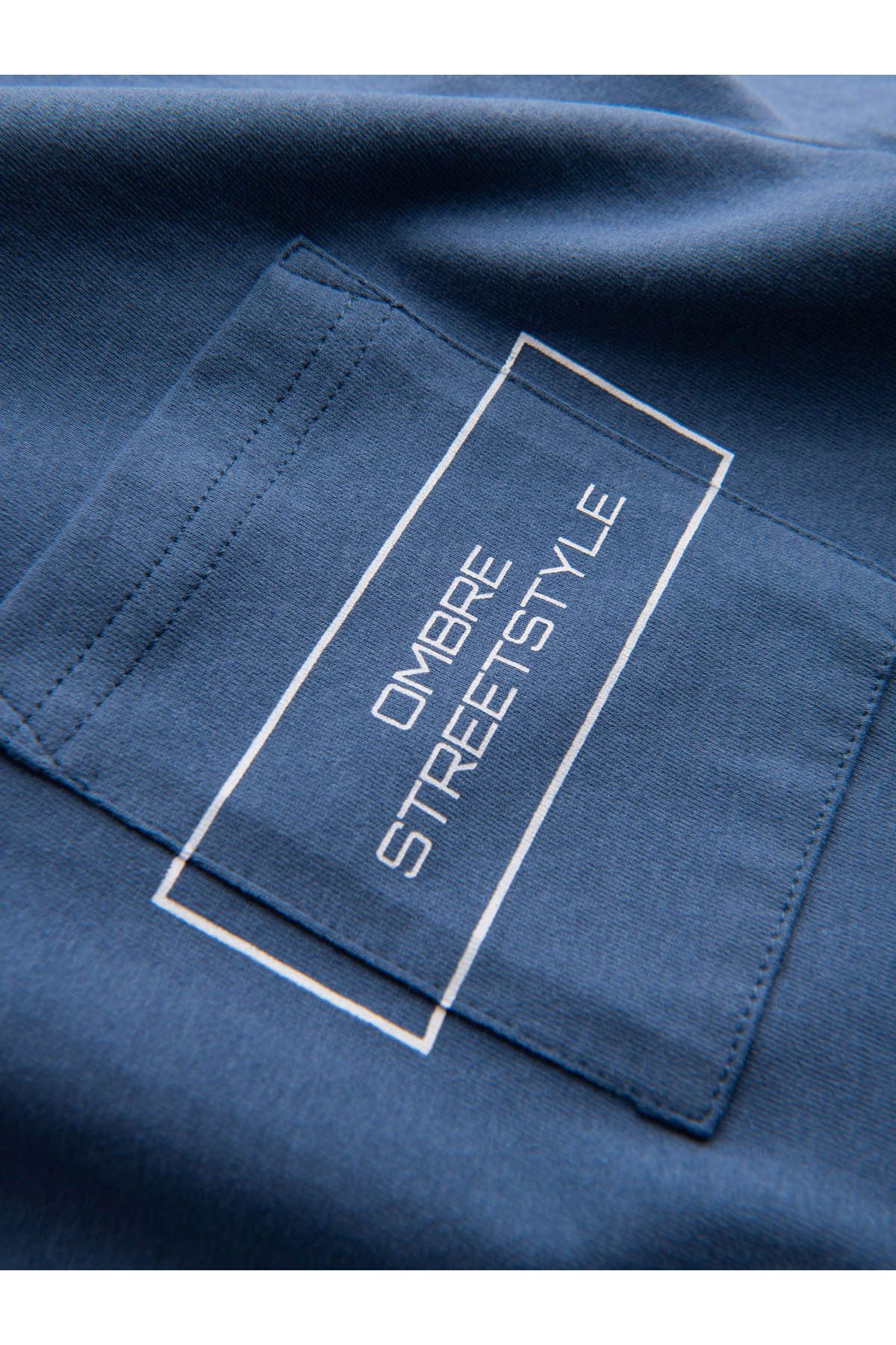 OMBRE-Ανδρικό μπλουζάκι από βαμβακερή τσέπη Ombre Streetstyle - indigo V9 OM-TSCT-0108 L 7
