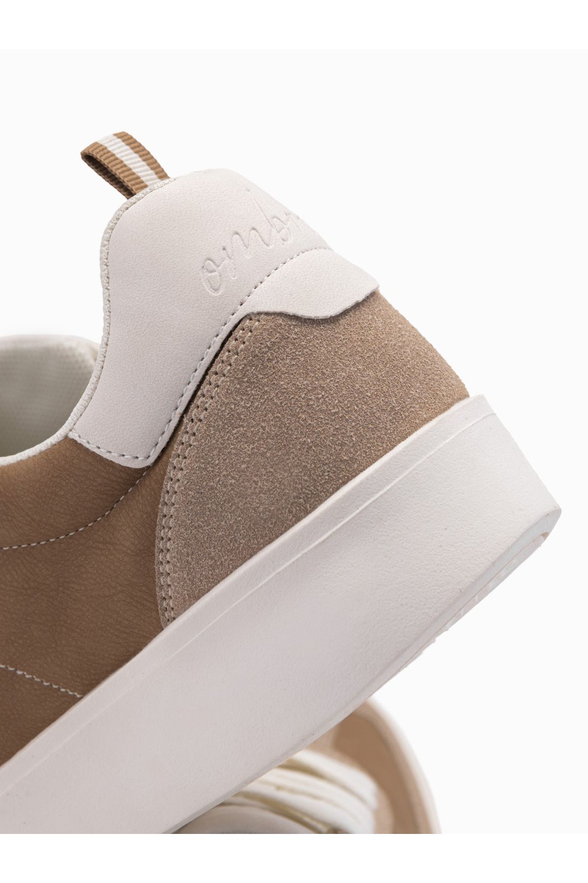 OMBRE-Old-School Herren Sneaker auf dicker Sohle - hellbraun V1 OM-FOSL-0170 43 5