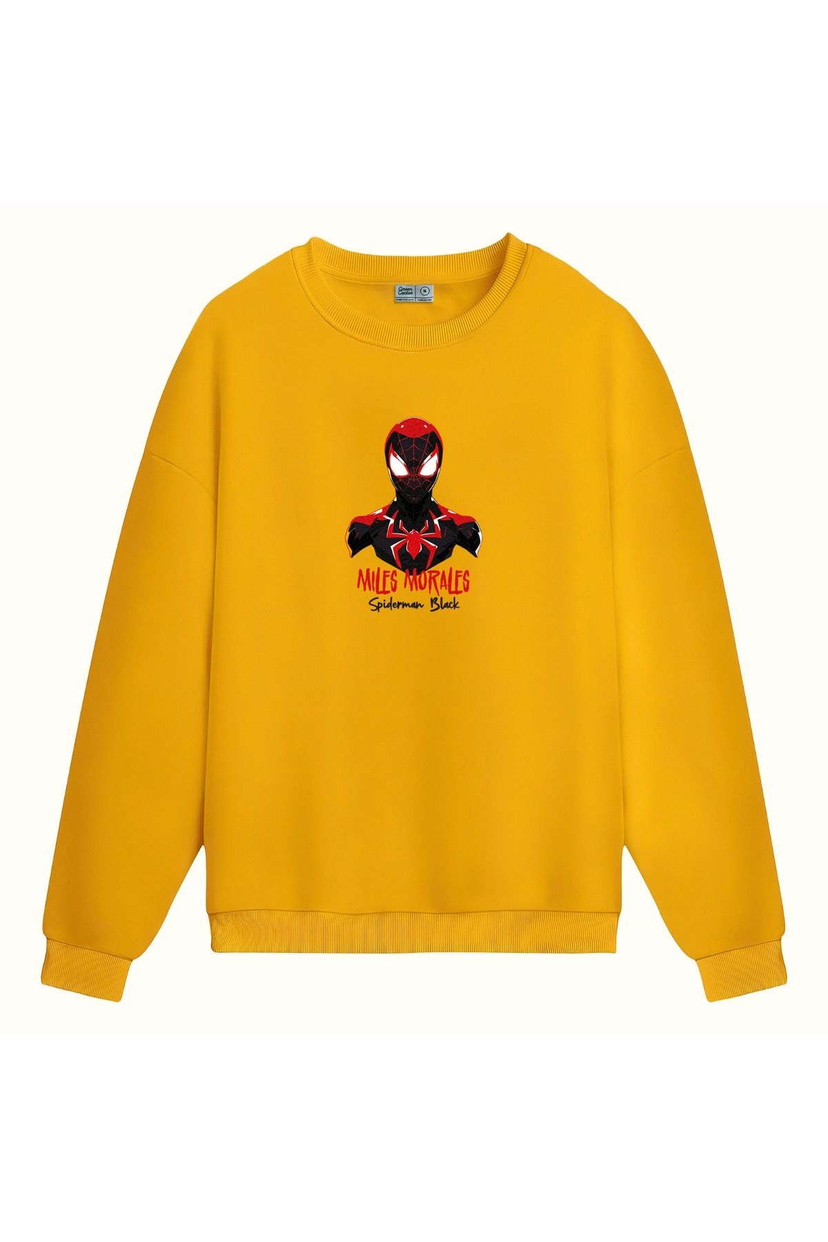 CCwear black spider baskılı bisiklet yaka sweatshirt