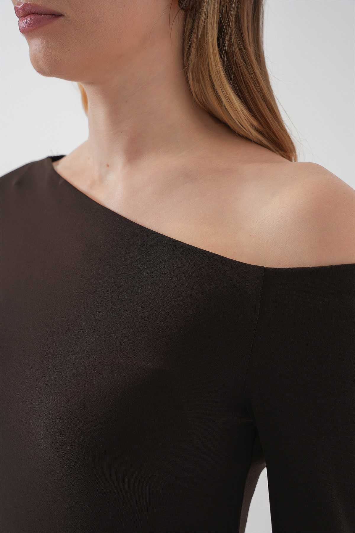 Bigdart-937 Boat Neck Sandy Μπλούζα - Καφέ 5