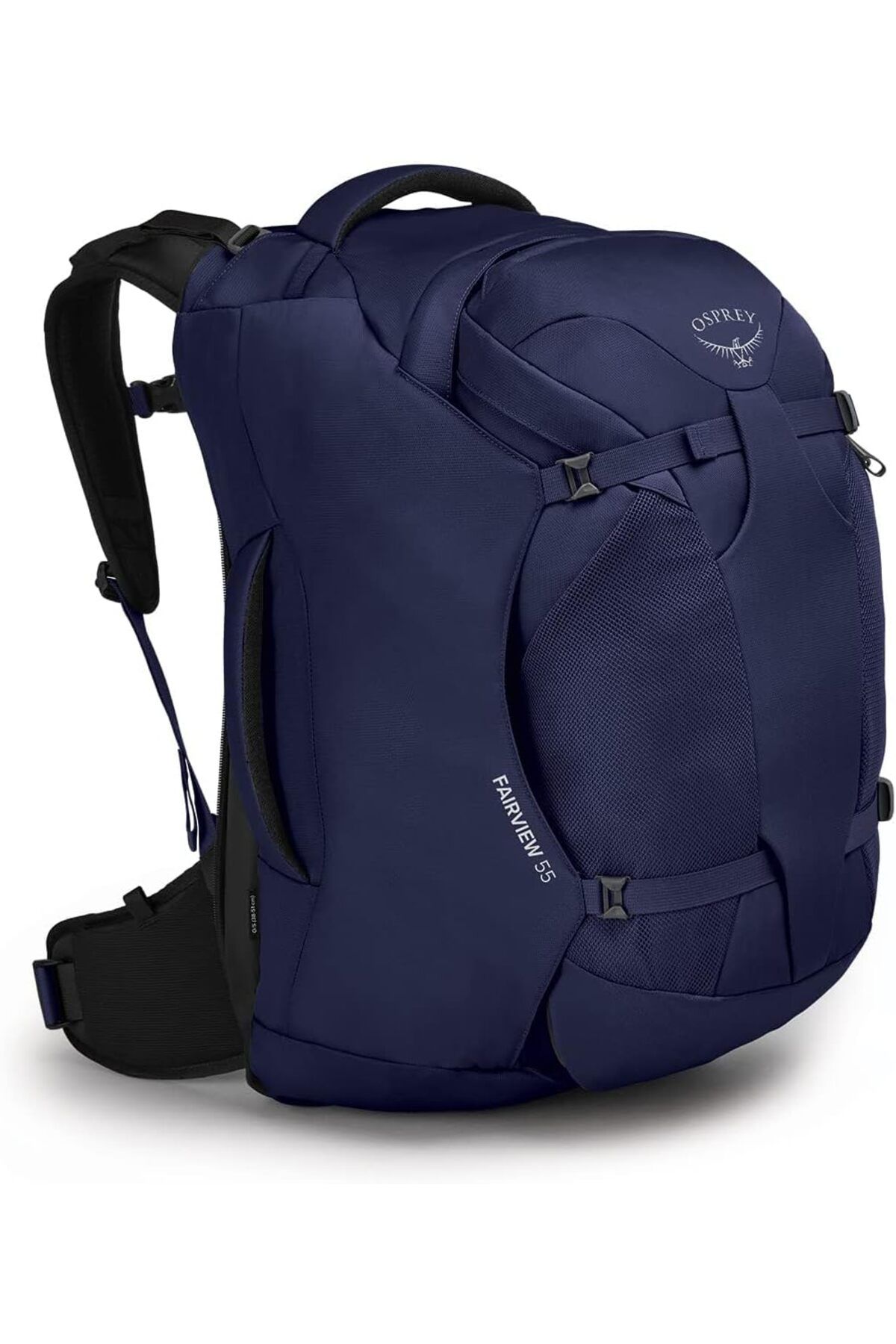 Osprey Kadın Fairview 55 Seyahat Çantası, Winter Night Blue Ayrılabilir Günlük Sırt Çantası, 55L