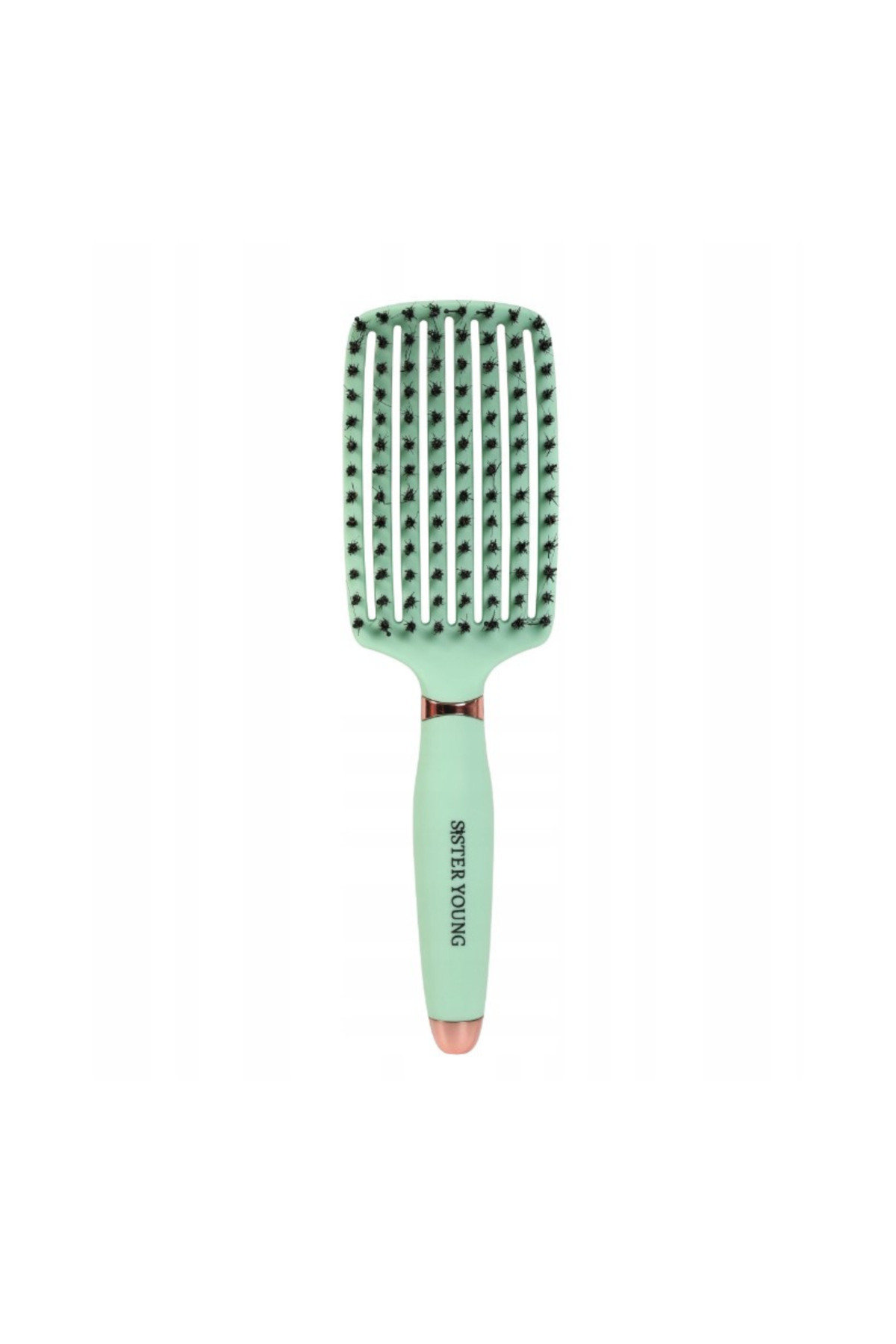 SISTER YOUNG Ovia Fresh Mint Bv - Perie De Păr Ventilată Cu Peri De Mistreț Natural, Mentă - One Size