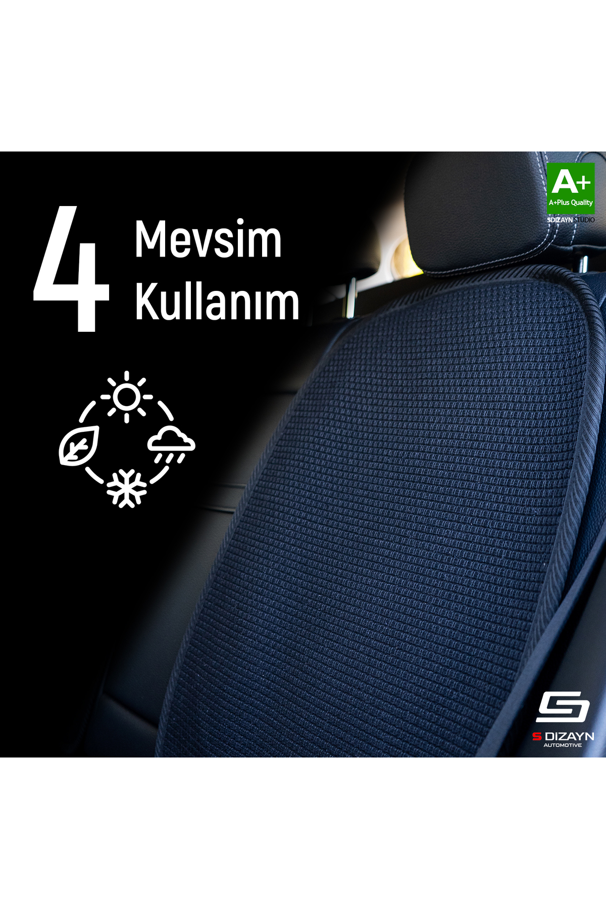 S Dizayn Oto Arka Koltuk Sırt Koruyucu Kılıf Siyah Universal 2 Parça A+ Kalite TOK-AKS-SY fotoğrafı 5 (önizleme)