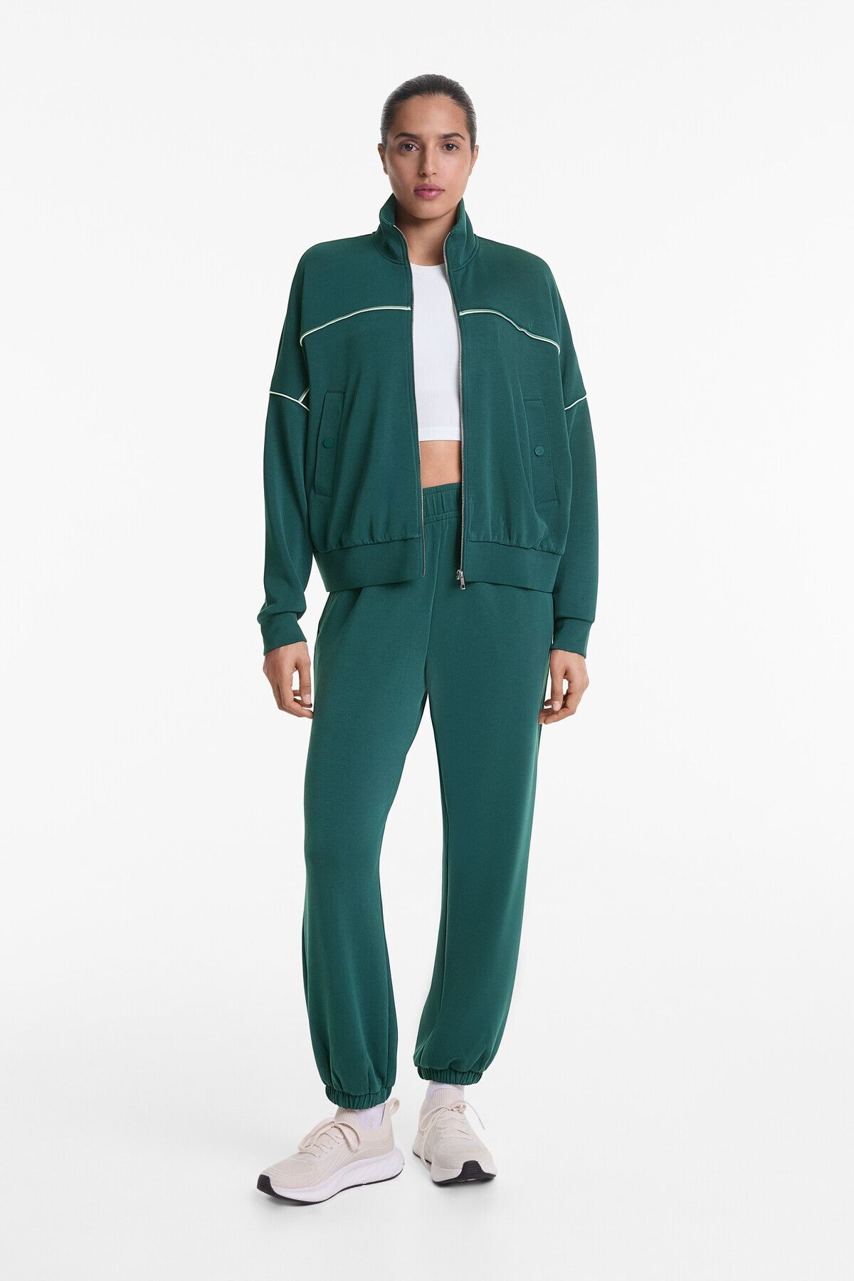 Oysho-Piping jacket with soft-touch modal and buttons 5