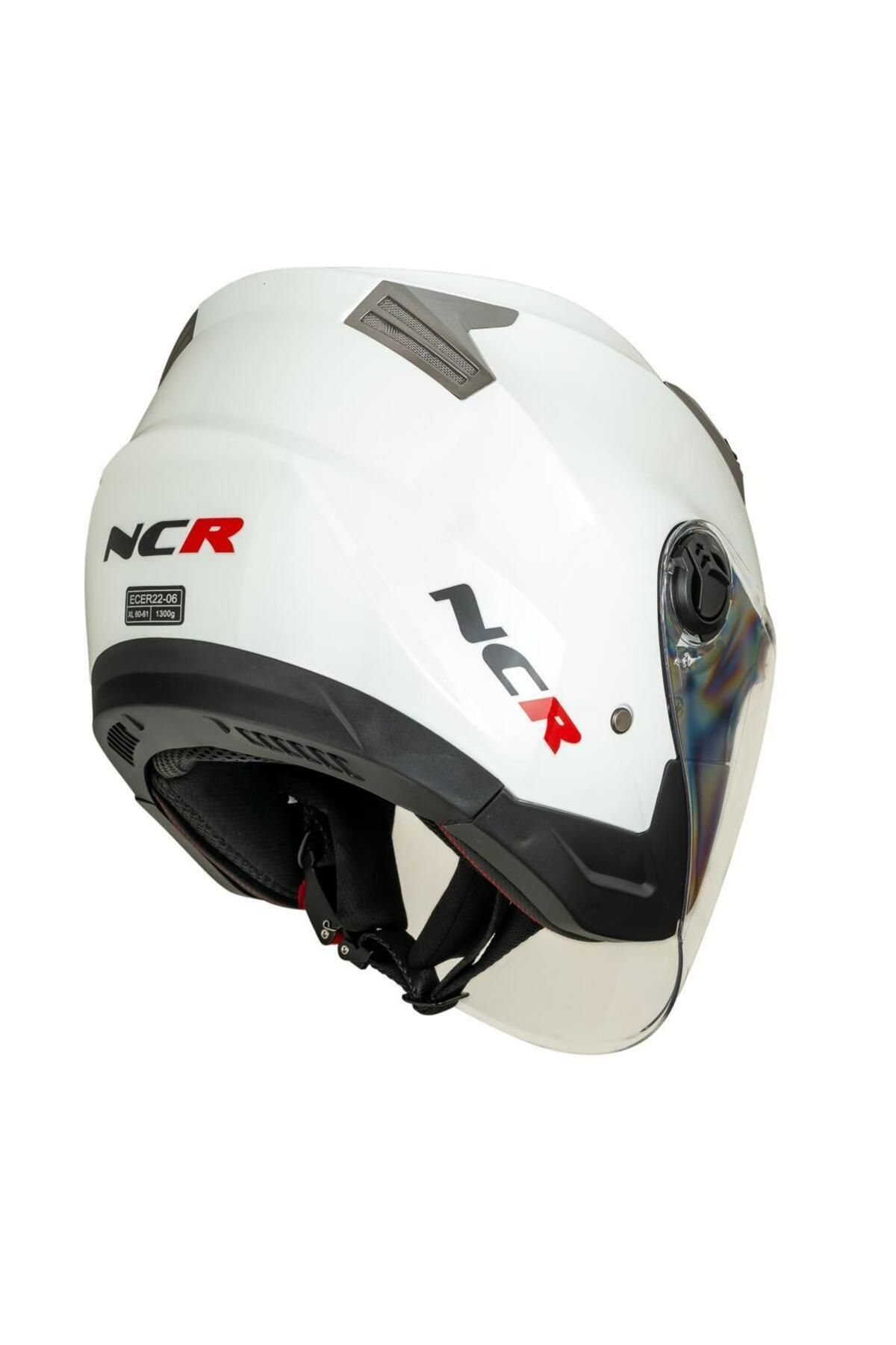 NCR-Jet Chinless Helmet White (ECE CERTIFIED) 2
