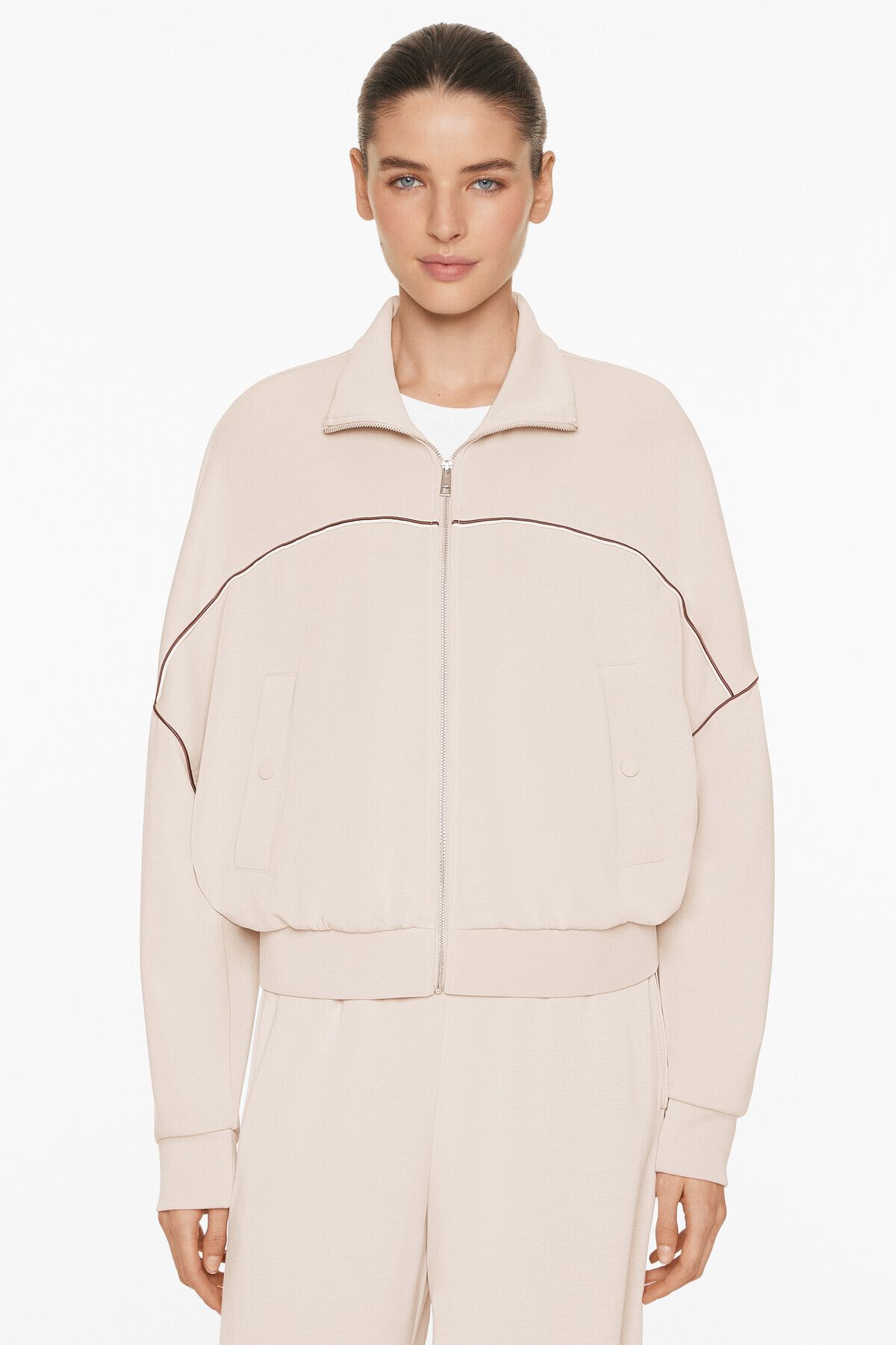 Oysho-Piping jacket with soft-touch modal and buttons 4