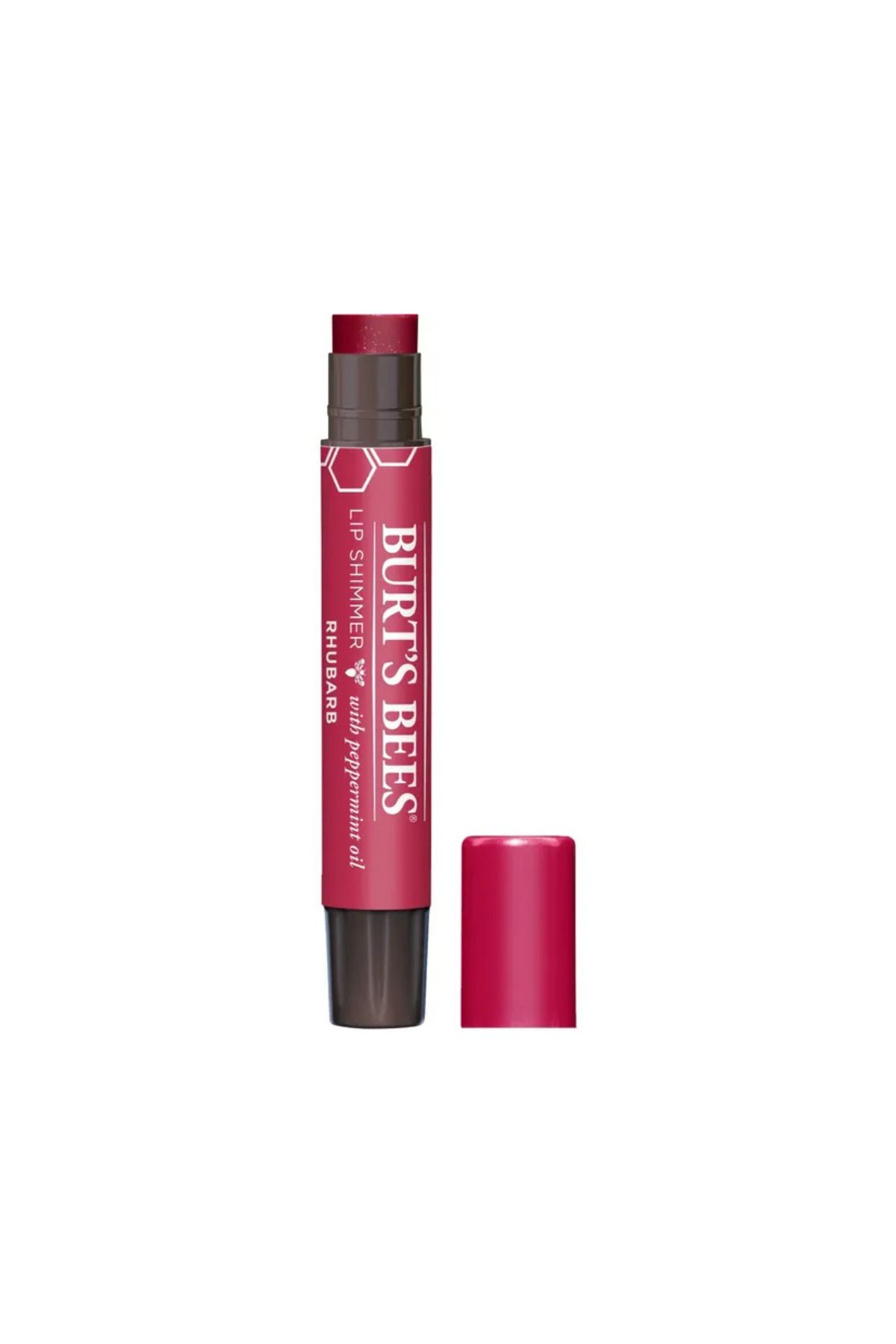 Burts Bees Burt's Bees Lip Shimmer, Rhubarb (Ravent) Nemlendirir, Besler, Yumuşatır ve Parlatır 2.5gr