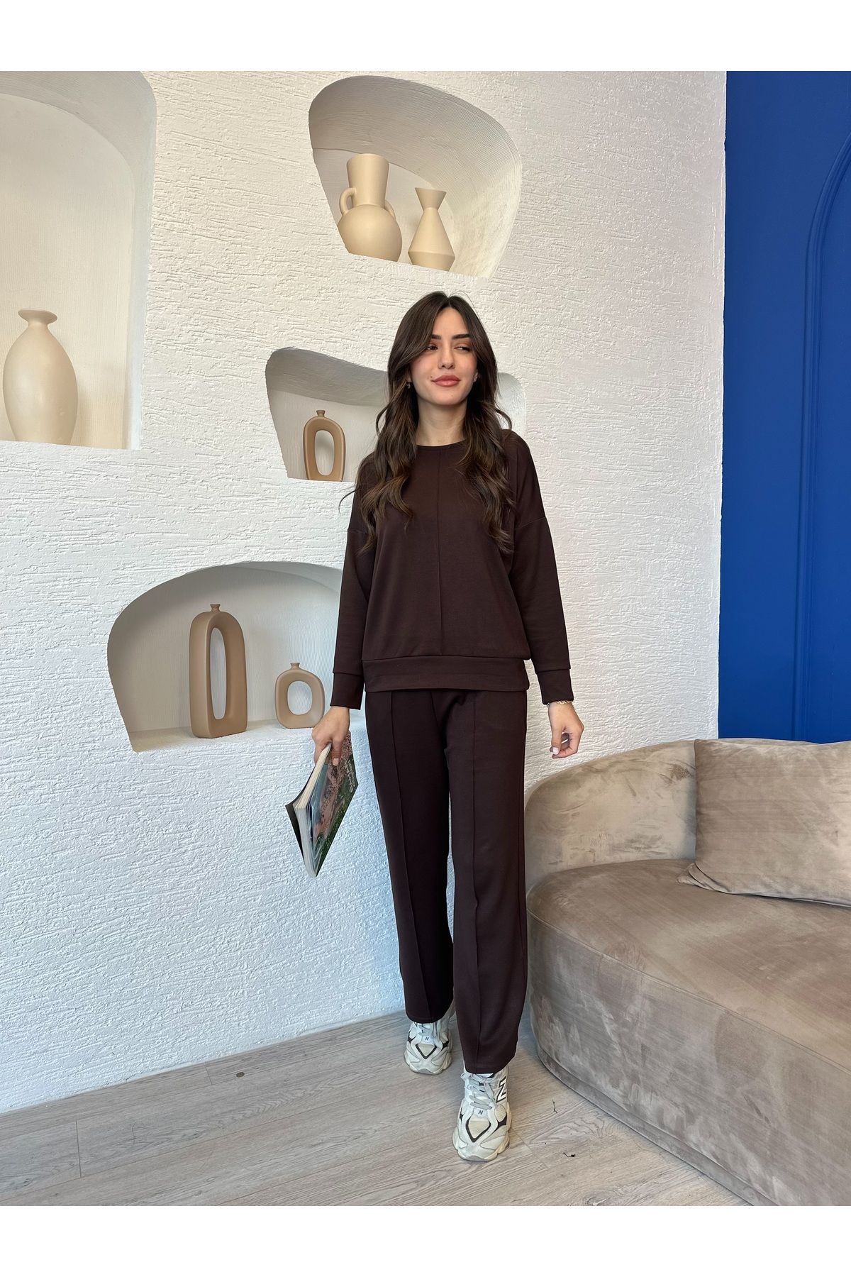 Devesta Moda-Soft Modal Fabric Lycra Comfortable Casual and Stylish Bottom - Top Set Tracksuit Set 5