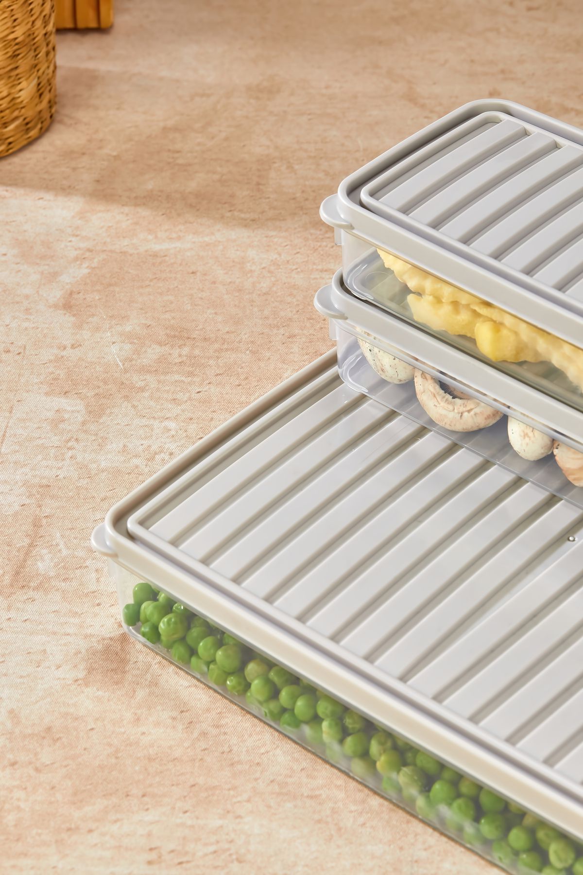 MHK Collection-Vita Practical and Fashionable Storage Box - Refrigerator Organizer (Set of 3) 5
