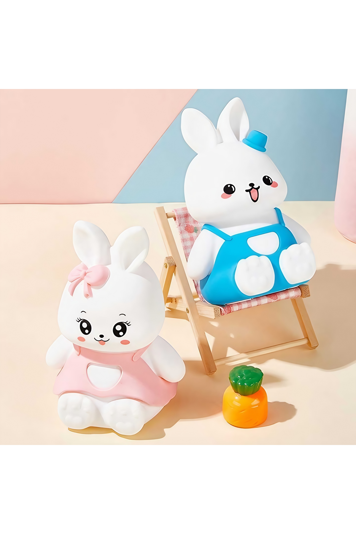 CUTTY LAMP Sevimli Tavşan Şekilli Yumuşak Dokunmatik Çocuk Bebek Odası Hediye Oyuncak Gece Lambası fotoğrafı 3 (önizleme)