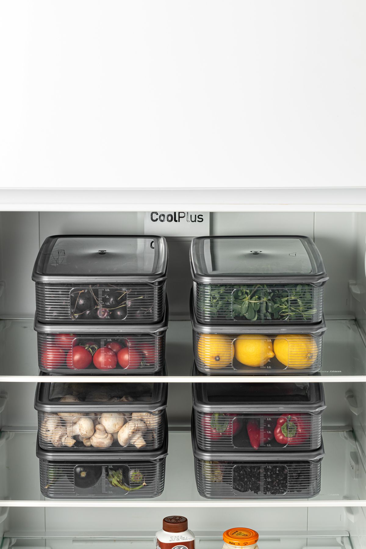 BRAMBLE LIFE-10 Pieces Anthracite Rectangular Storage Set - 3.5 Lt with Leak Proof Indicator 4