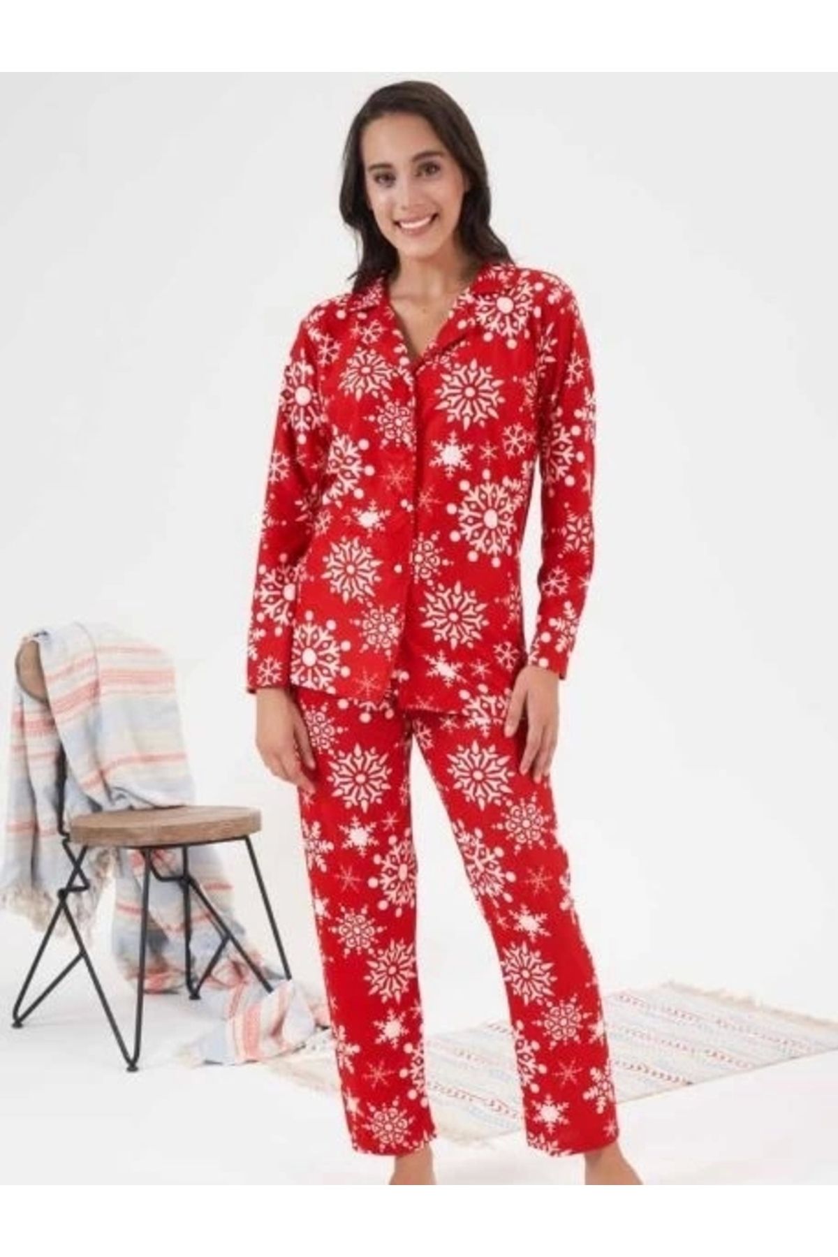 feminight Estiva 24344  Süet Pijama Takımı