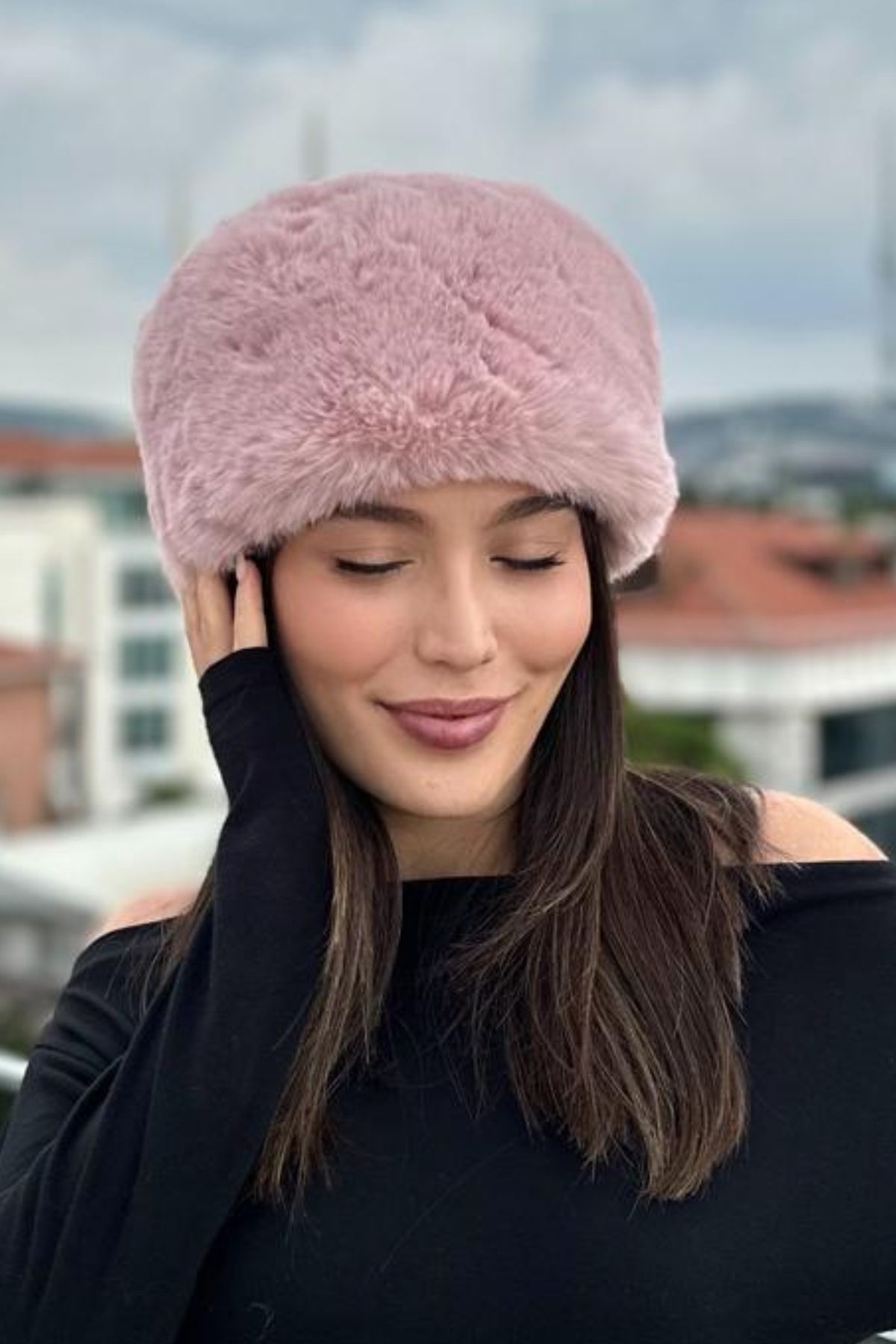 Mollycrush-Trend Faux Fur Women's Pink Heart Hat Russian Soviet Style - New Year, Christmas Gift 6