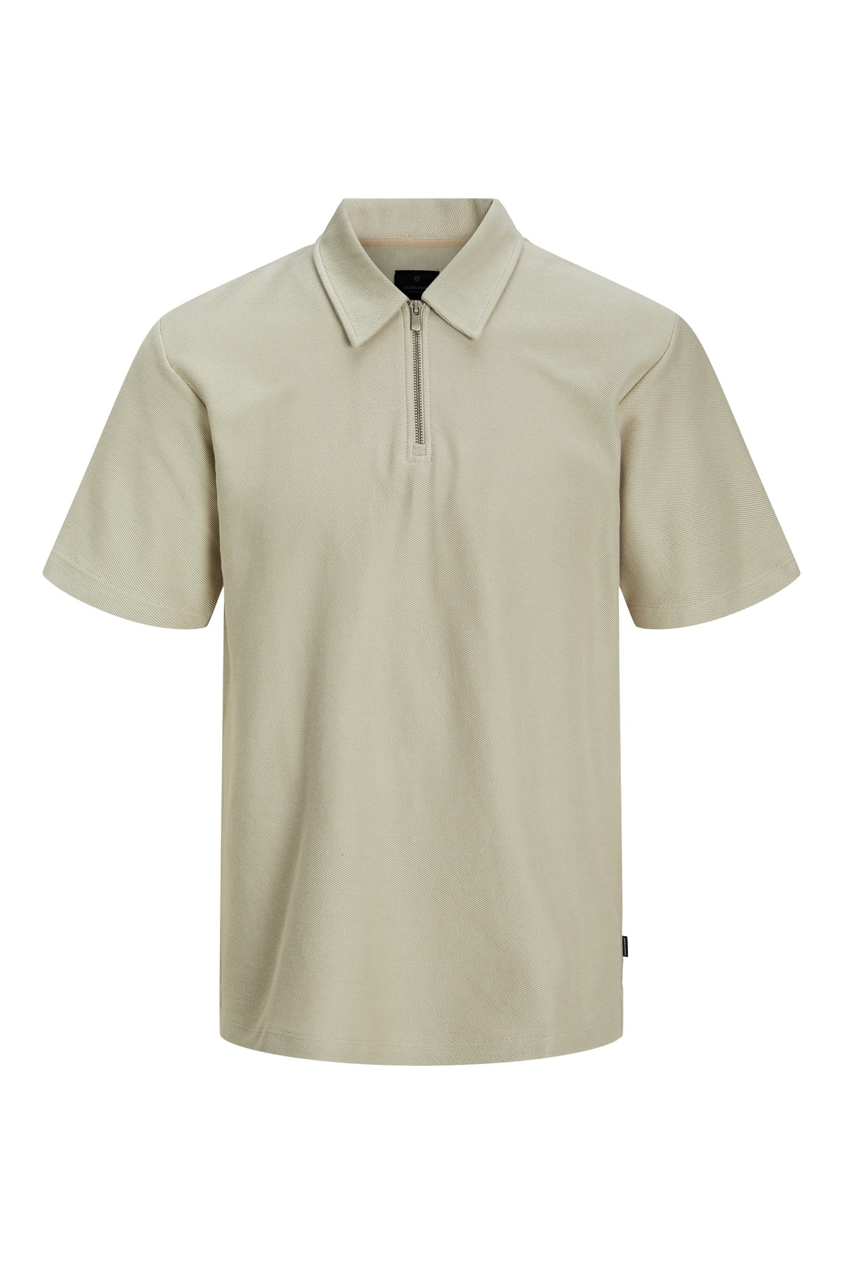 جک اند جونز تی شرت مردانه خاکستری Jack Jones Jprblaandrew Ss Zip Polo 12274108-05