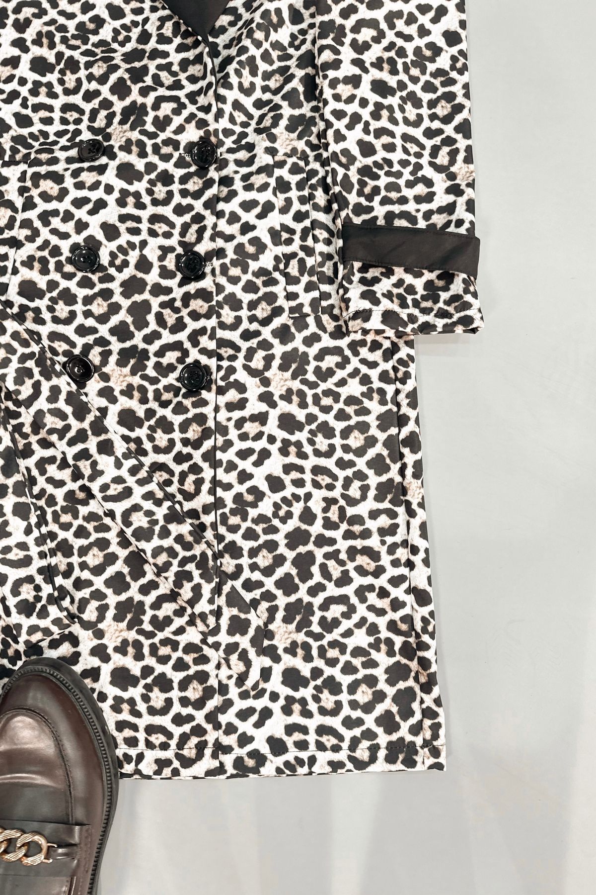 TabaBoutique-Leopard Pattern Brown Trench Coat Tb281 4